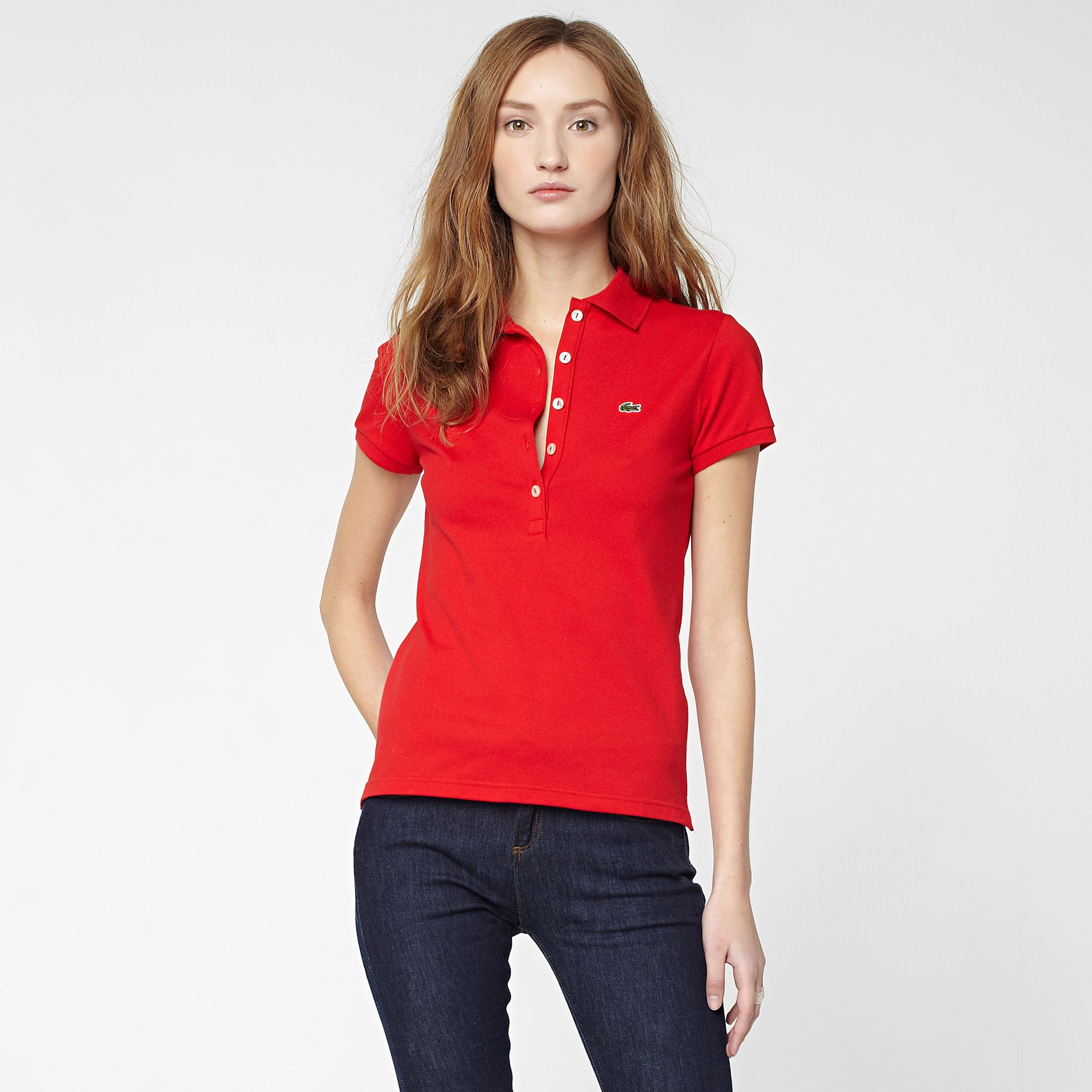 Plain Lacoste stretch polo