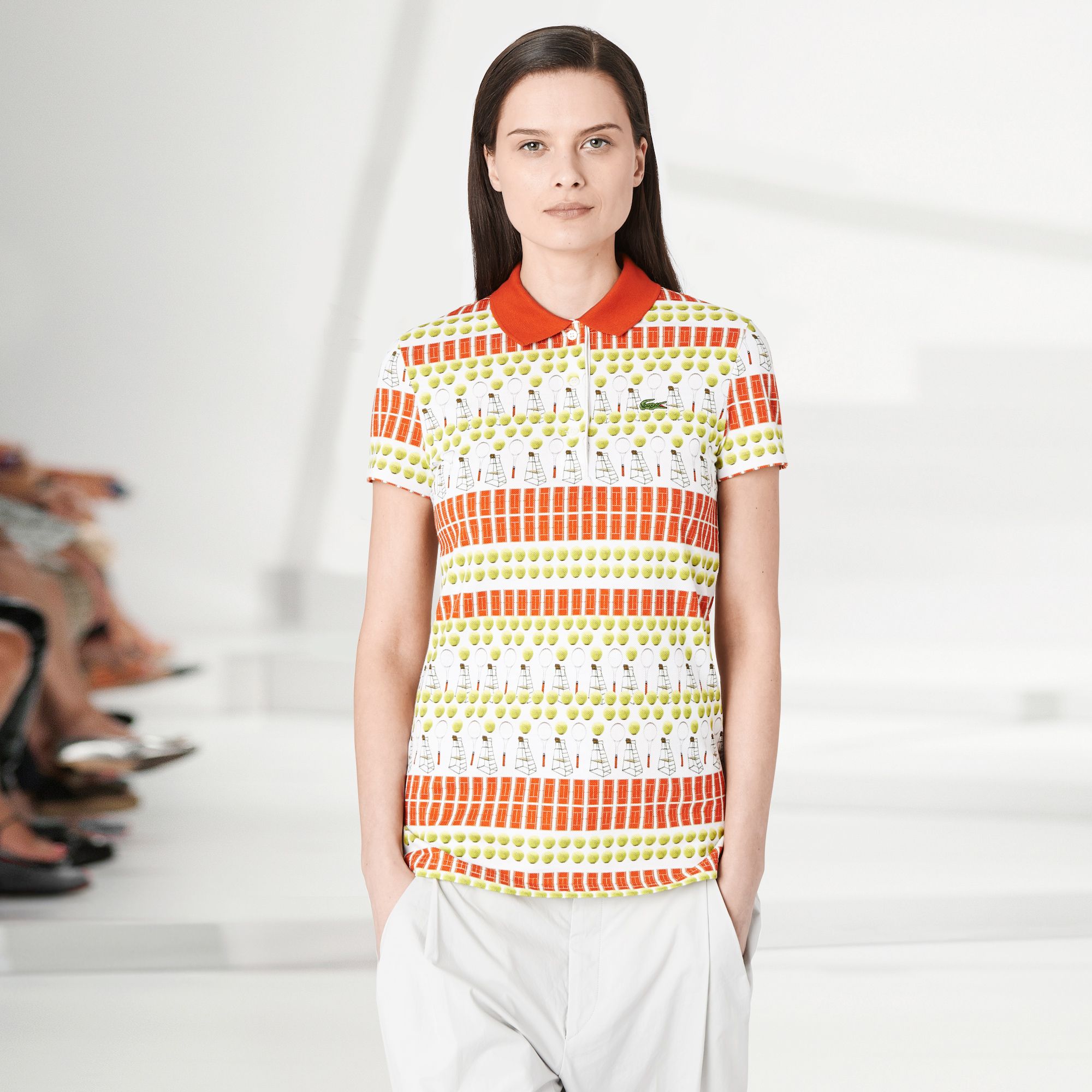Lacoste Fashion Show patterned polo Women
