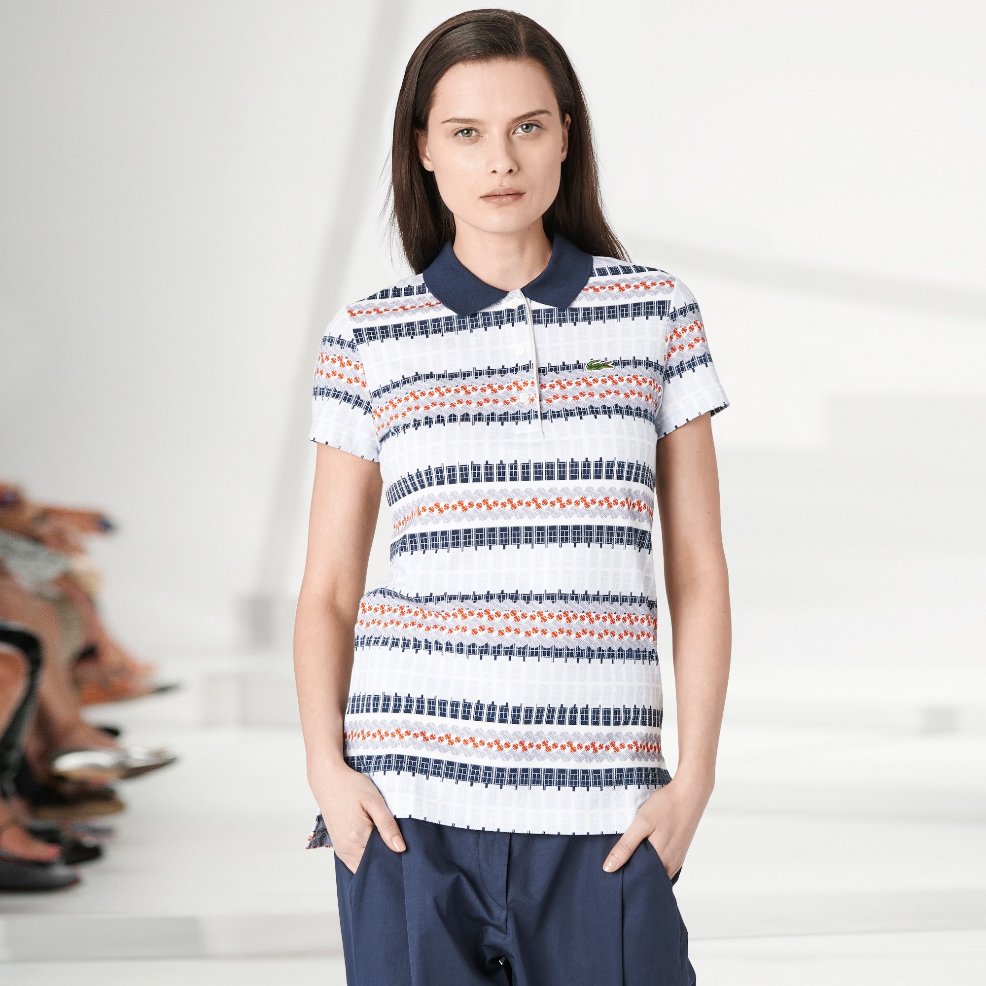 Lacoste Fashion Show patterned polo Women