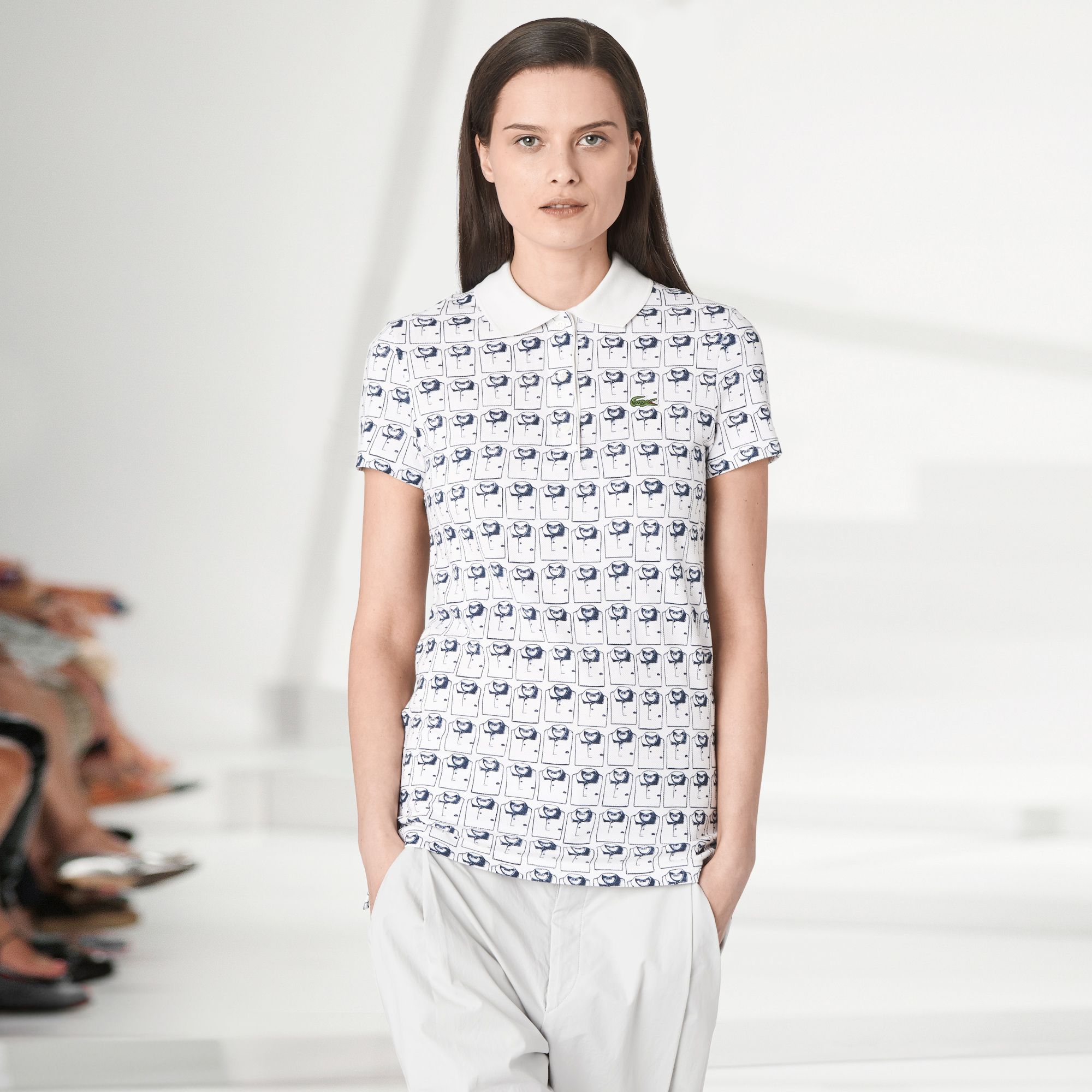 Lacoste Fashion Show patterned polo Women