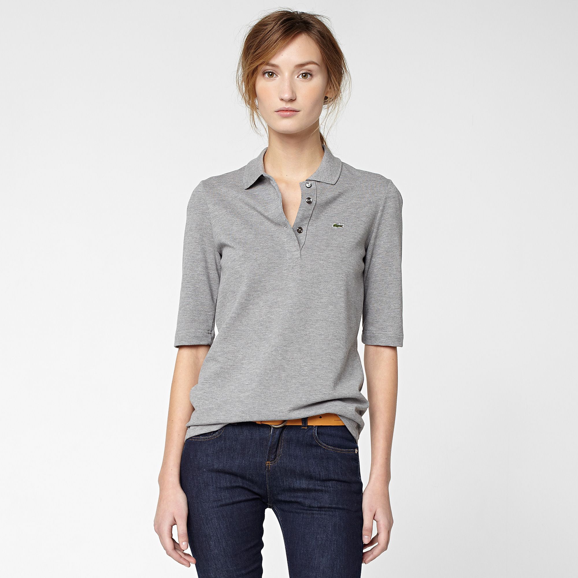  Lacoste polo top with elbow-length sleeves Women