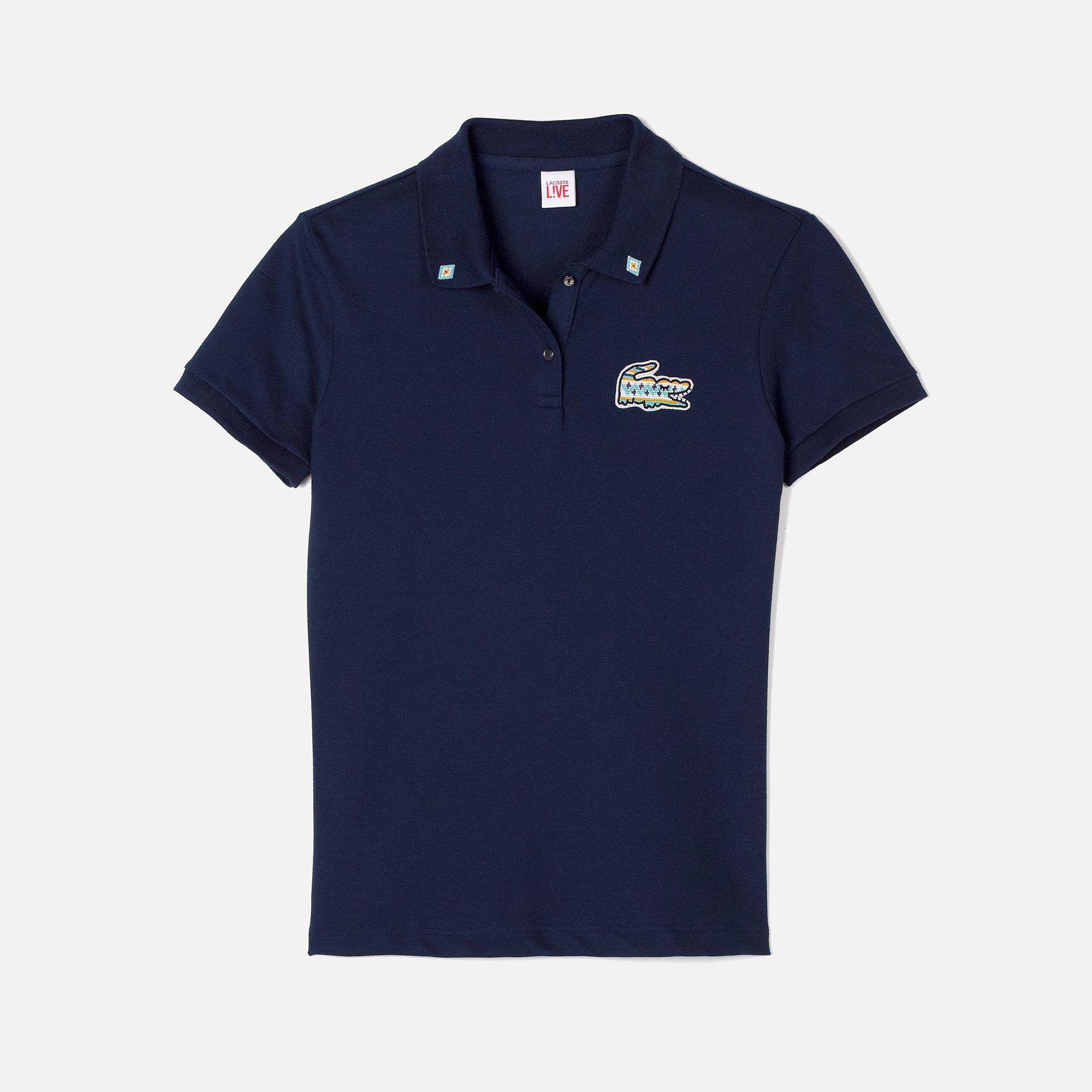  Lacoste Live stretch polo with crocodile Women