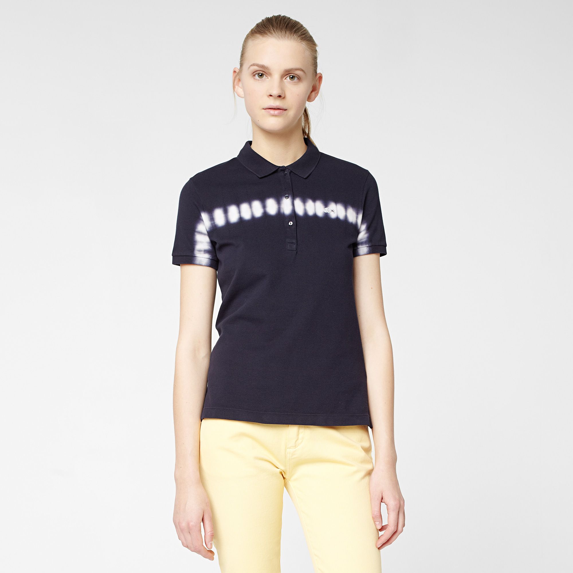 Printed Lacoste Live stretch polo