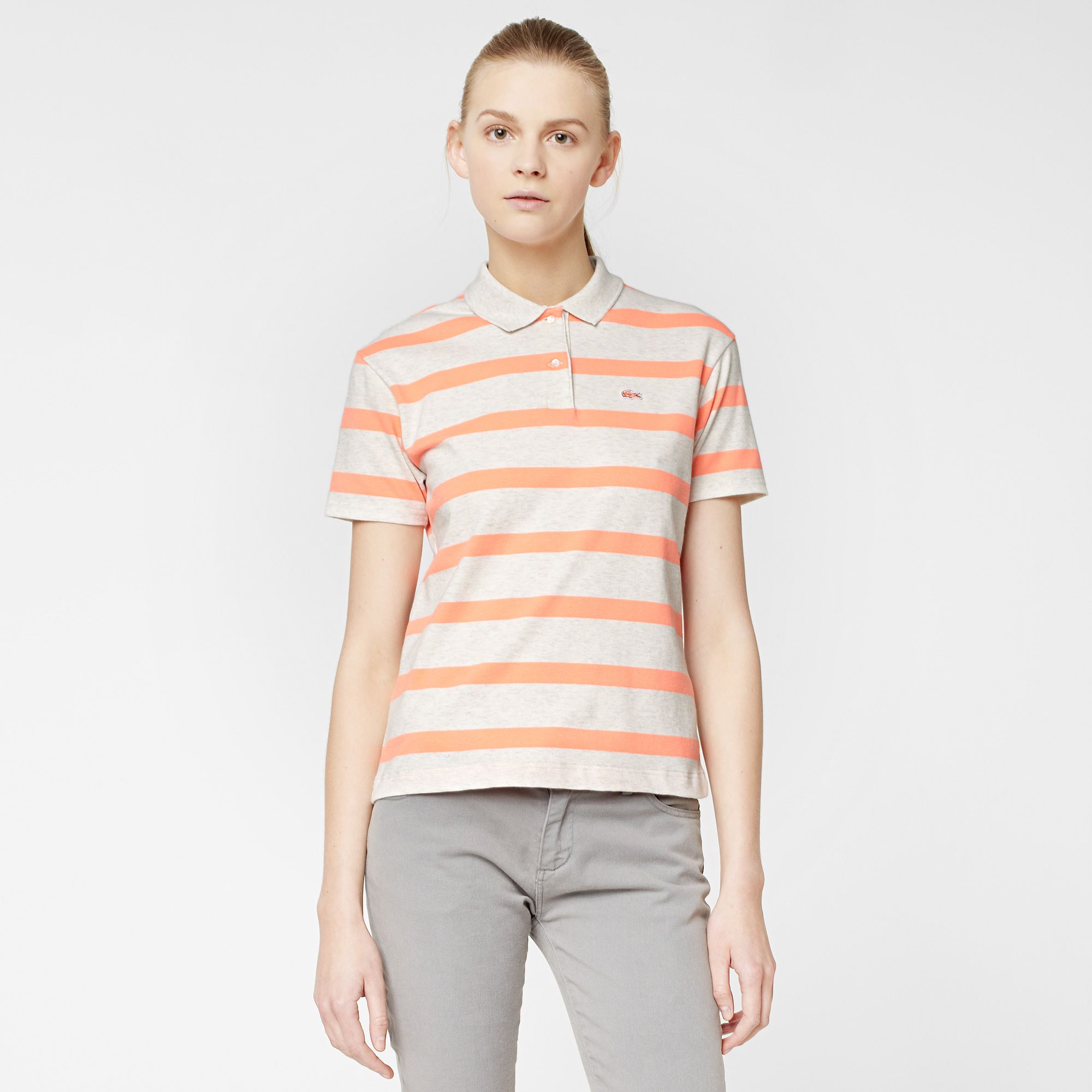  Striped Lacoste Live stretch polo Women