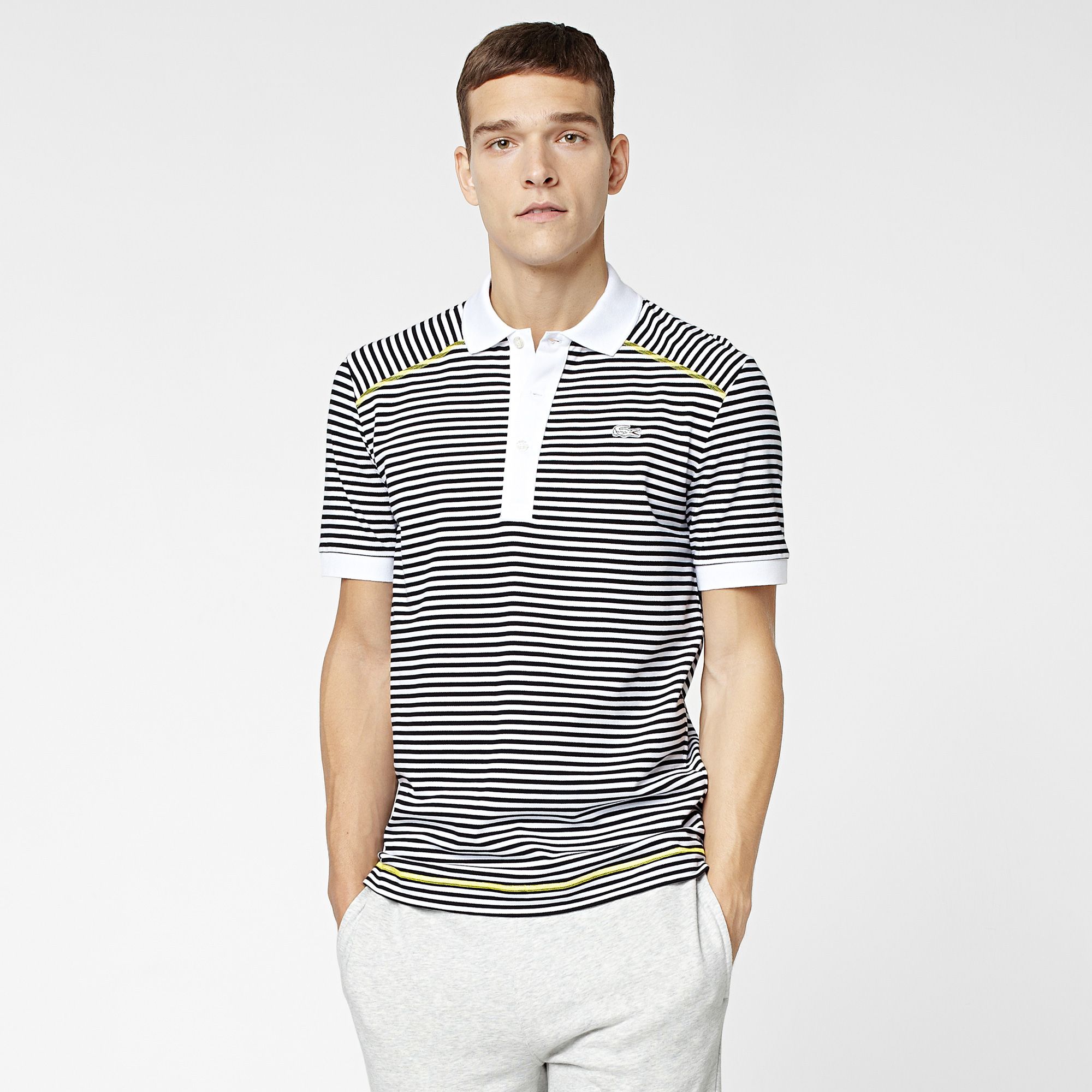  Casual Sport striped Lacoste polo Men