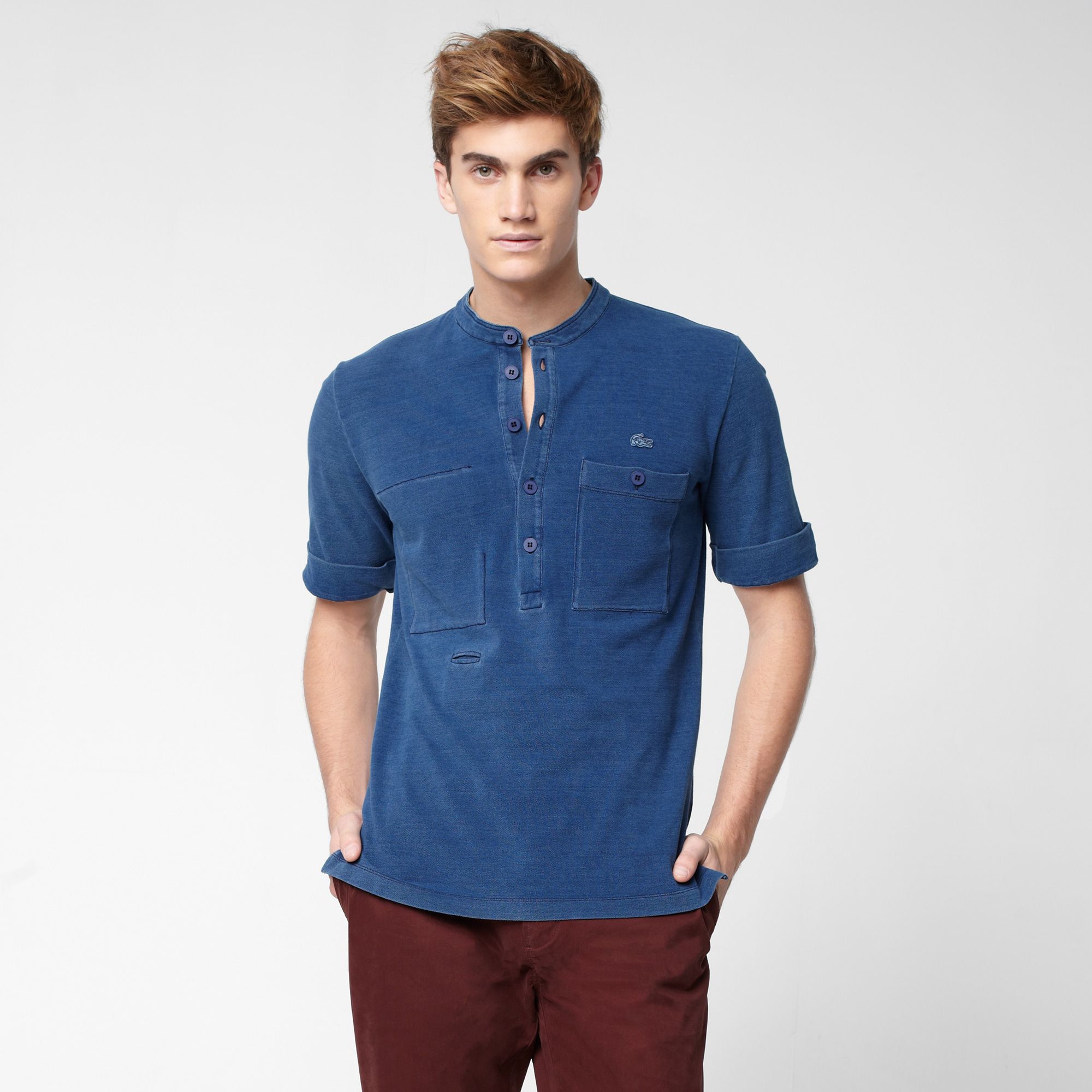  Regular fit Mao collar Lacoste polo Men
