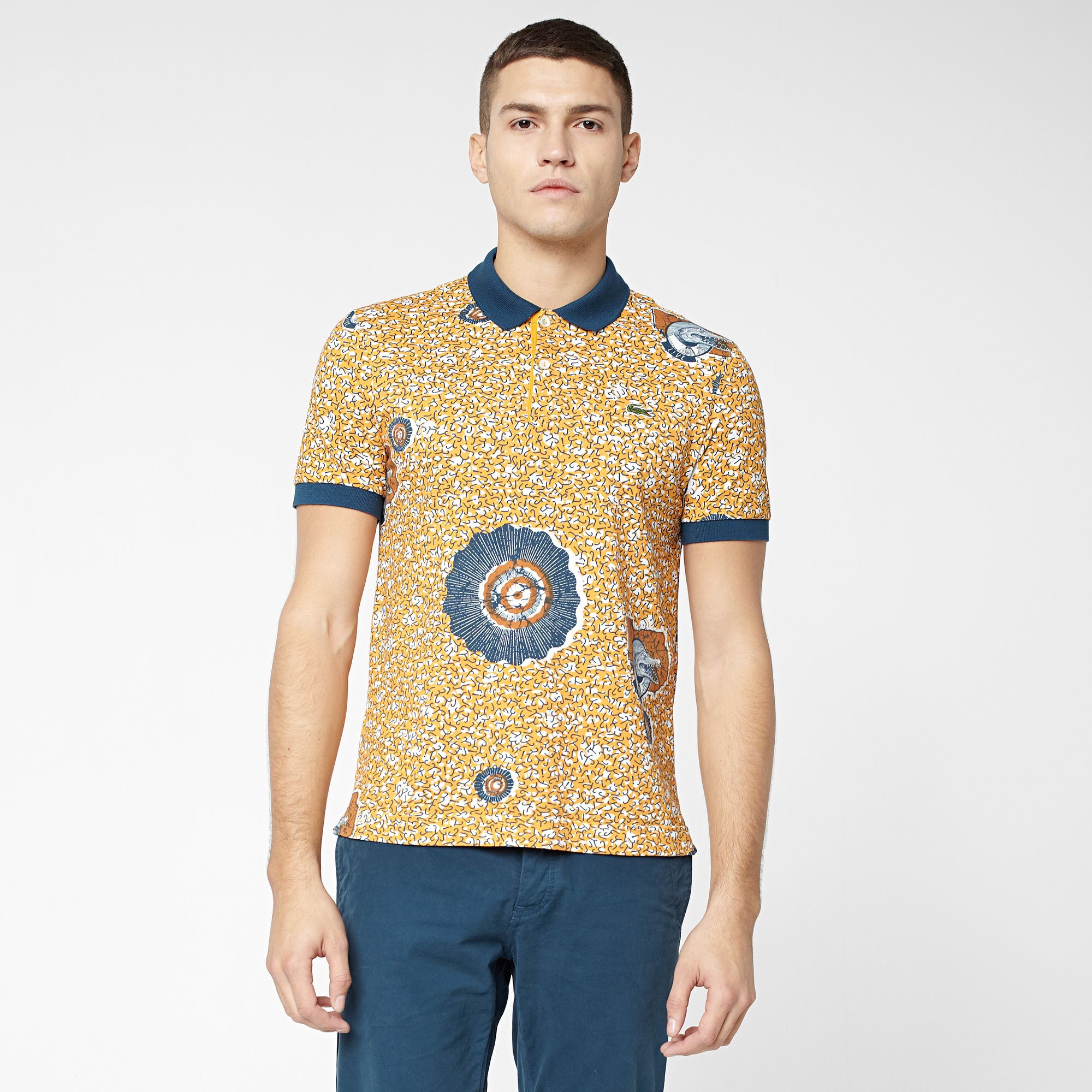 Printed Lacoste Live Ultra slim fit polo