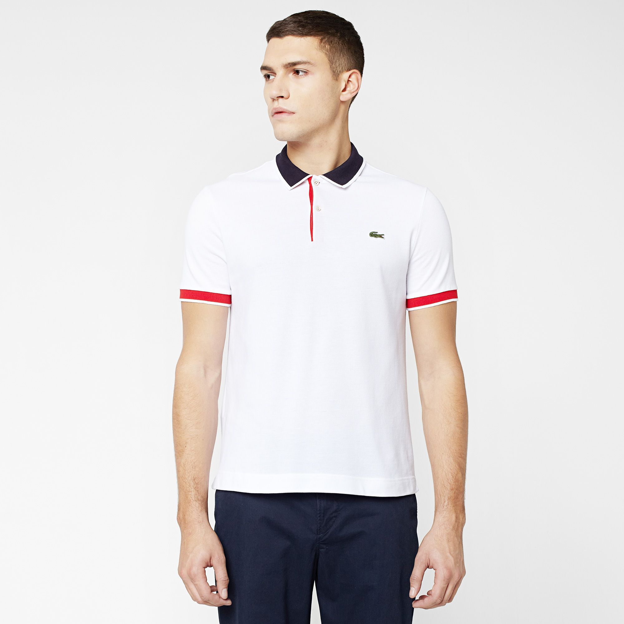 Lacoste Live Ultraslim fit polo with piping