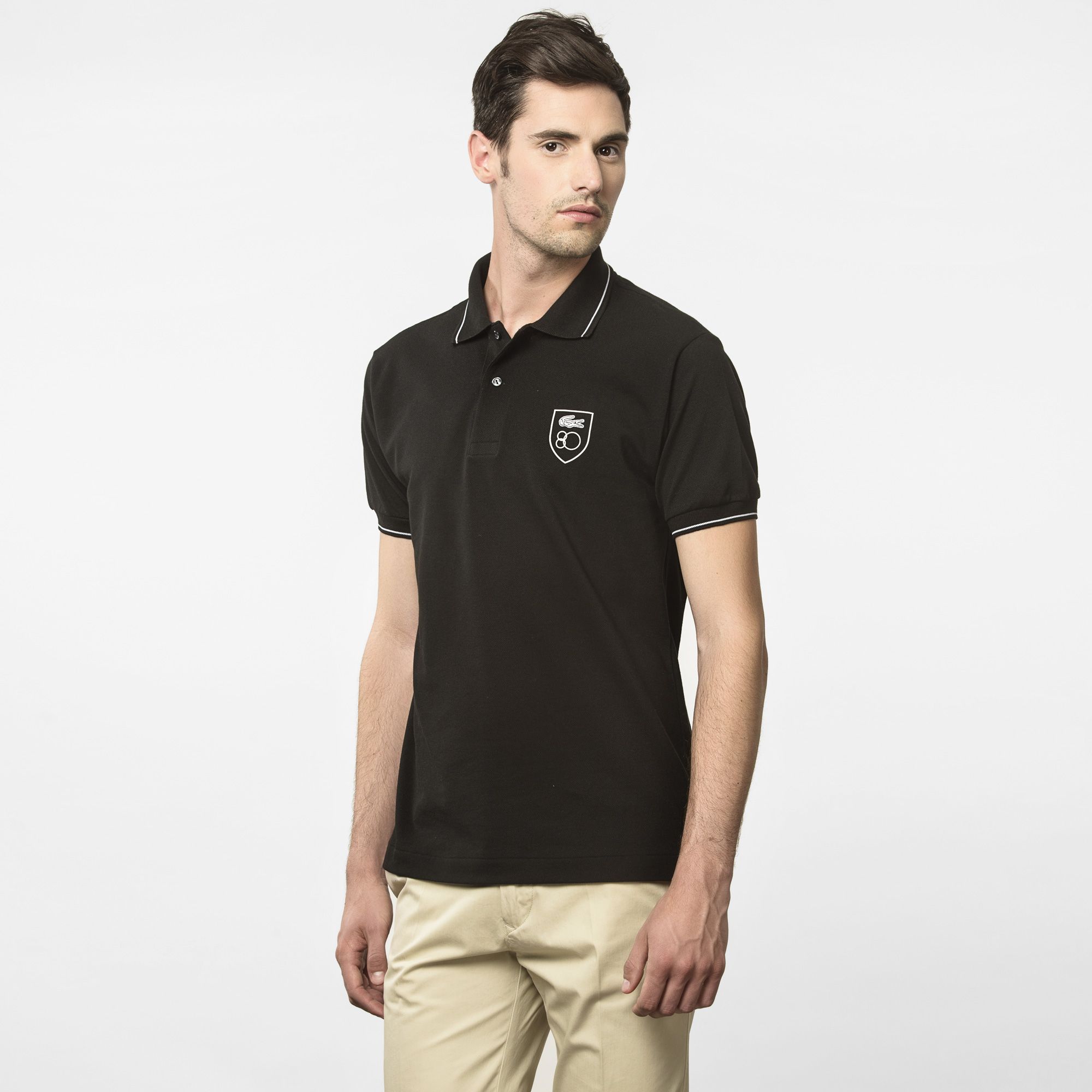  80th Anniversary Edition Regular fit Lacoste polo with piping Men