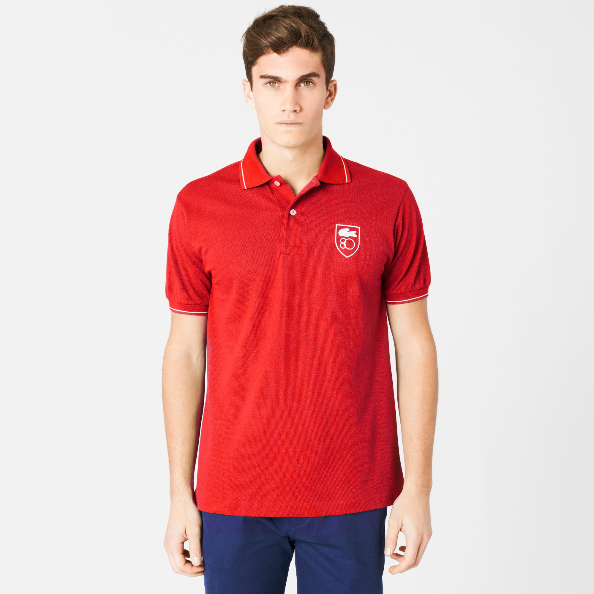  80th Anniversary Edition Regular fit Lacoste polo with piping Men