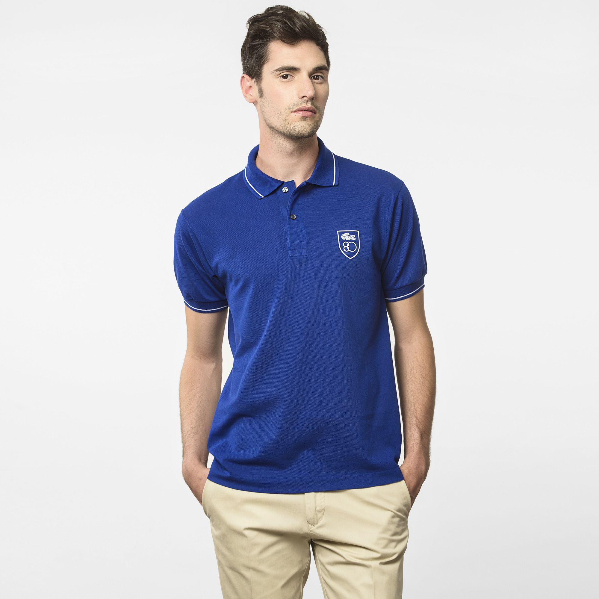  80th Anniversary Edition Regular fit Lacoste polo with piping Men