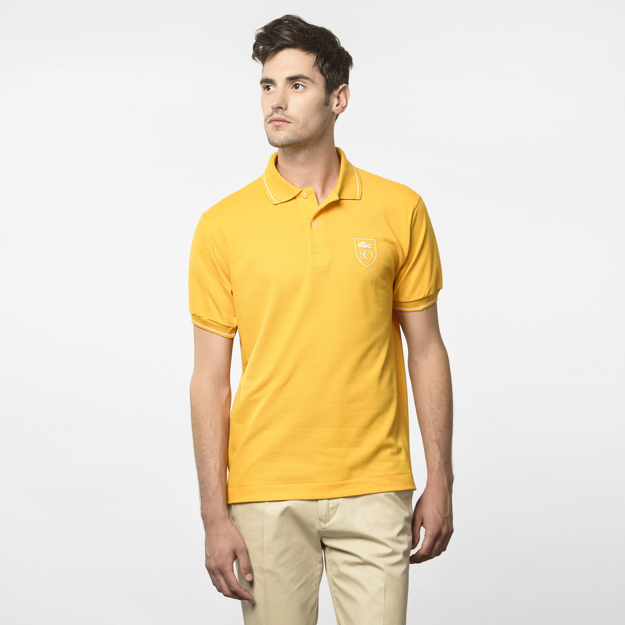 80th Anniversary Edition Regular fit Lacoste polo with piping Men