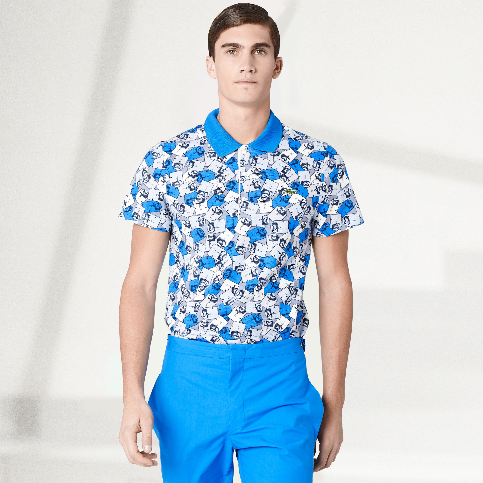  Fashion Show Regular fit patterned Lacoste polo Men