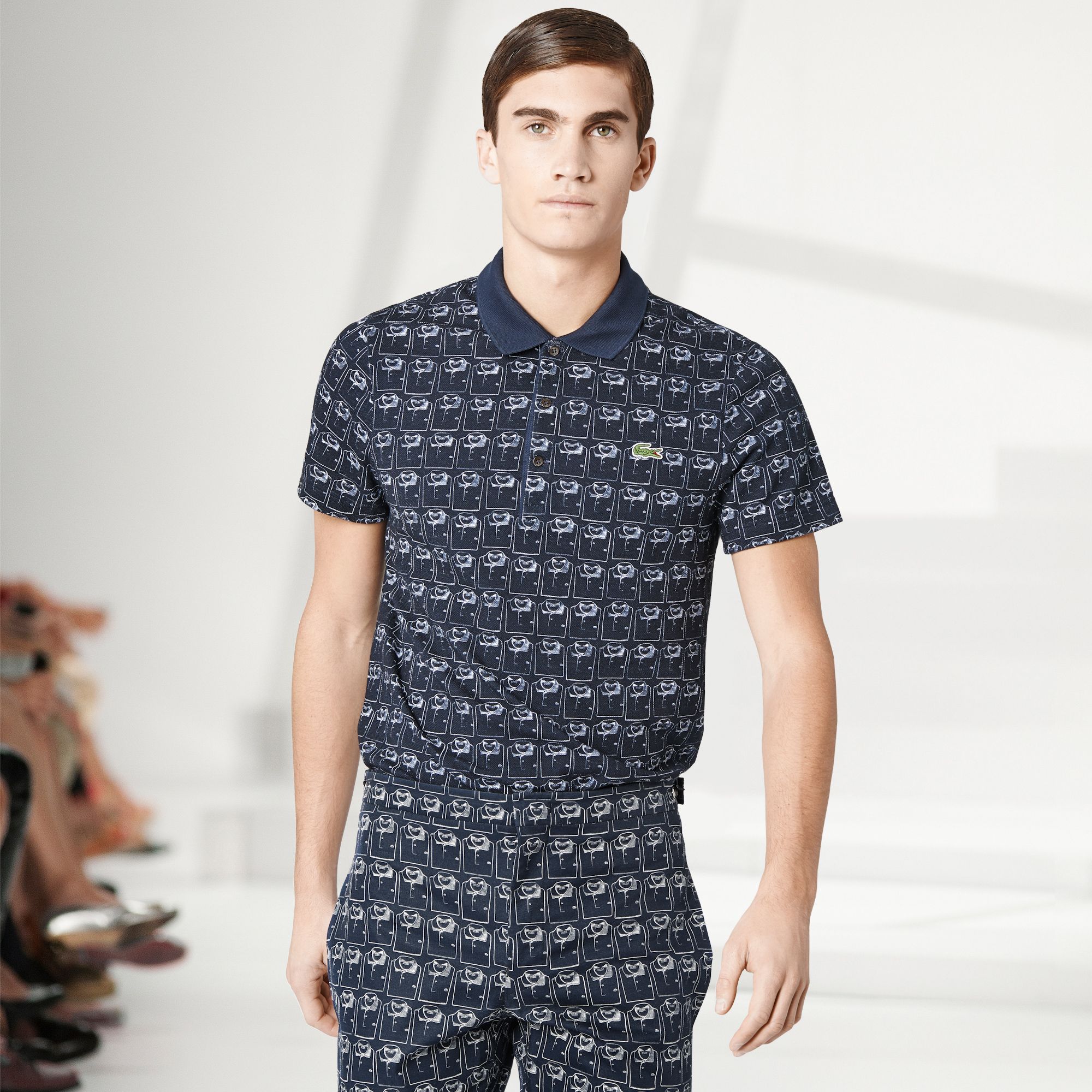  Fashion Show Regular fit patterned Lacoste polo Men