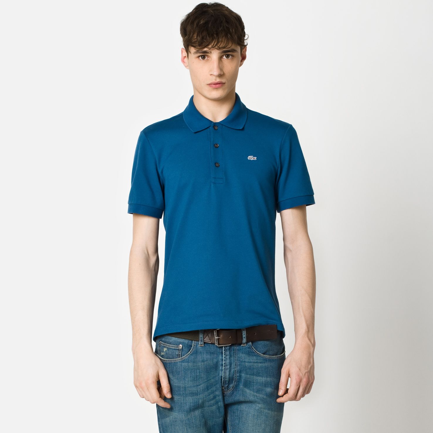  Stretch Grey Crocodile Lacoste Polo Men