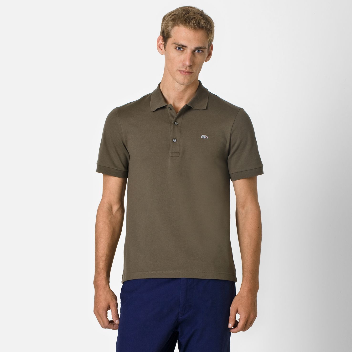  Stretch Grey Crocodile Lacoste Polo Men