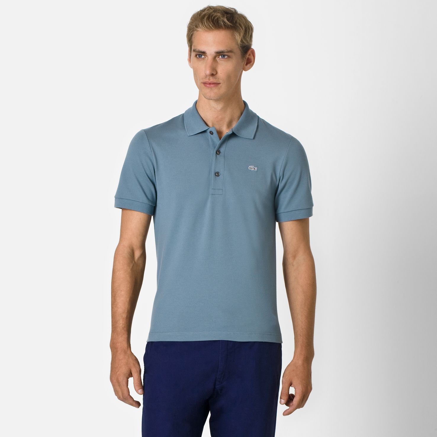  Stretch Grey Crocodile Lacoste Polo Men