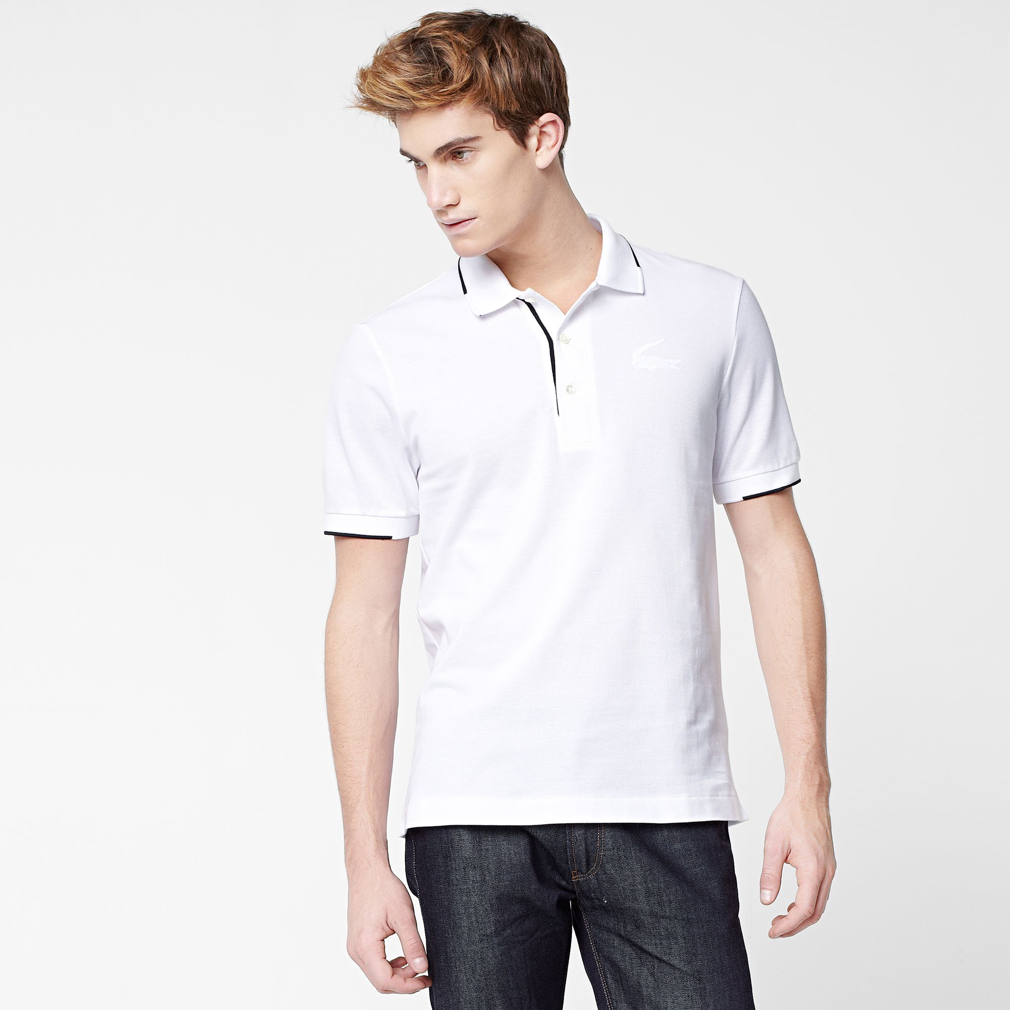  Regular fit Lacoste polo with piping Men