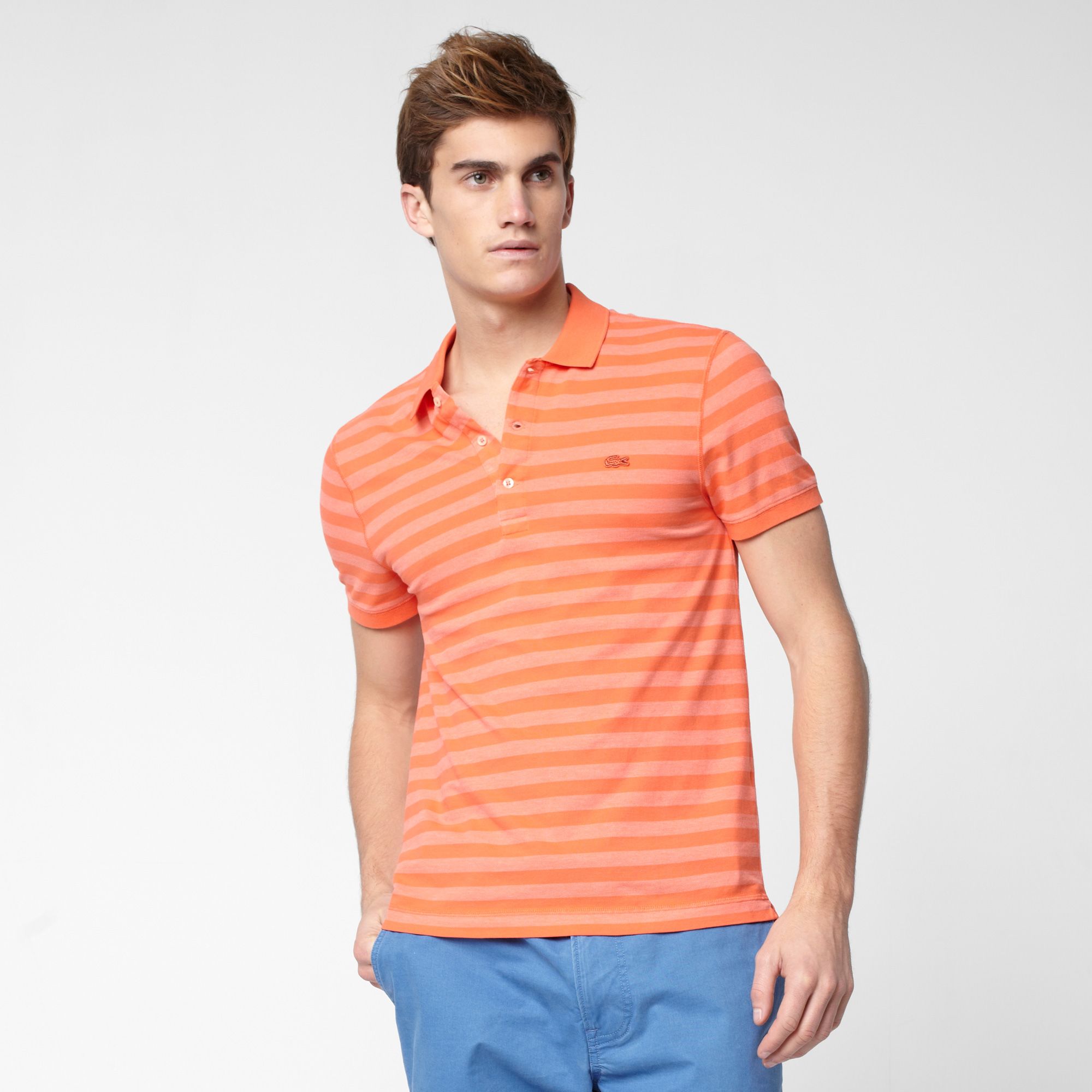  Slim fit striped Lacoste polo Men