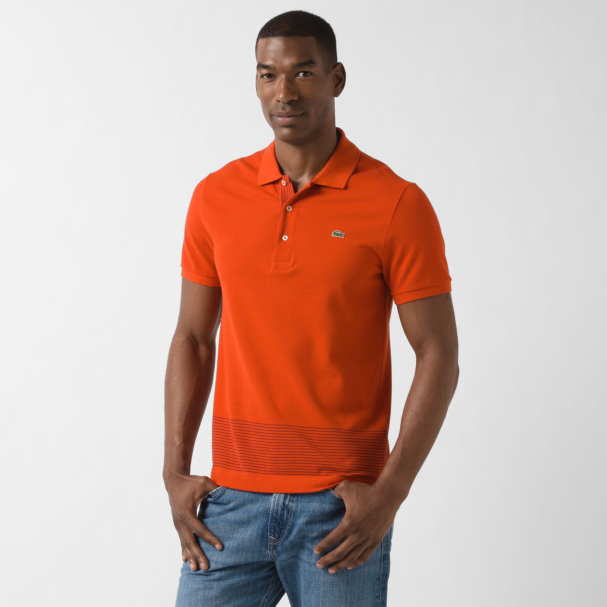  Slim fit striped Lacoste polo Men