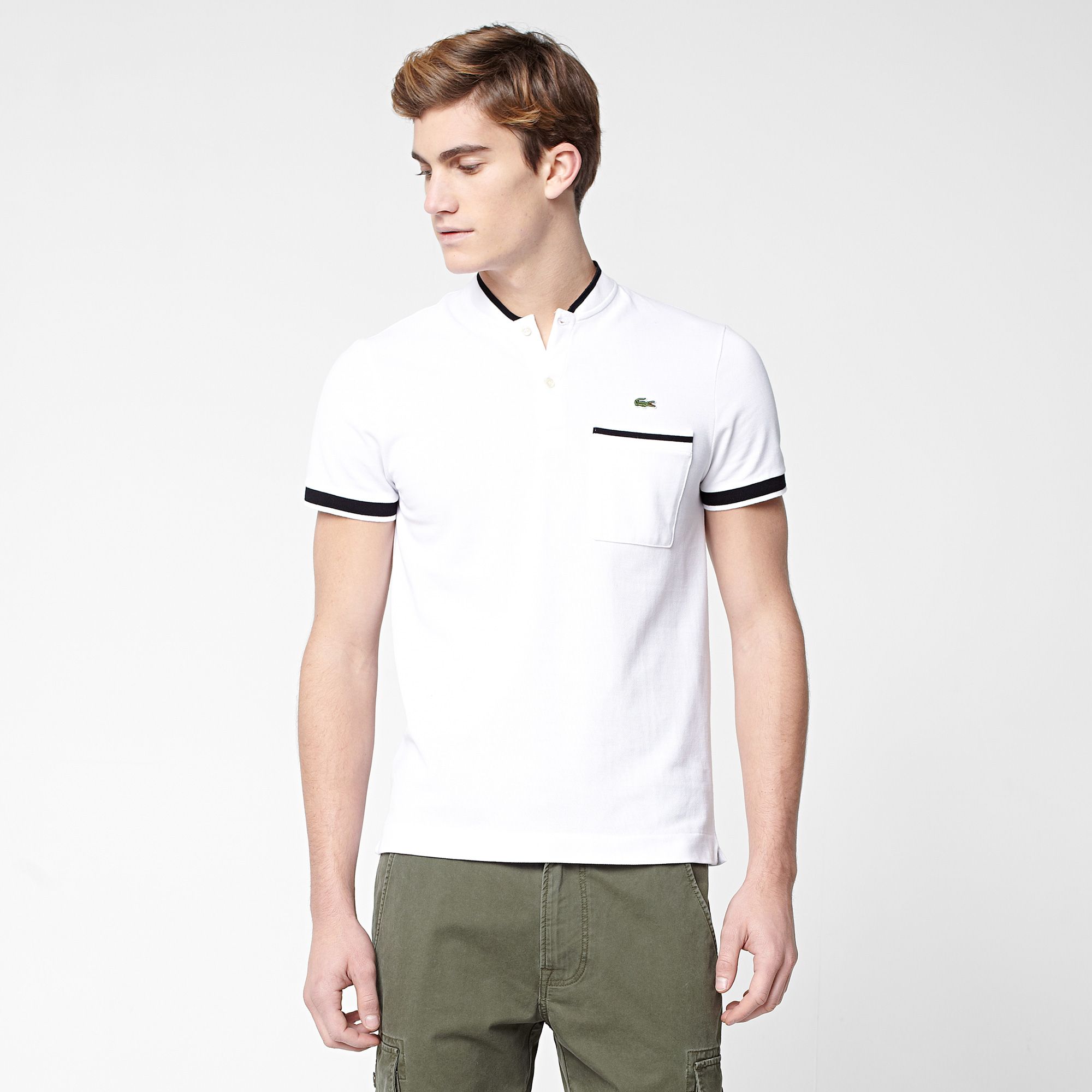  Slim fit Lacoste polo with dog ear collar Men