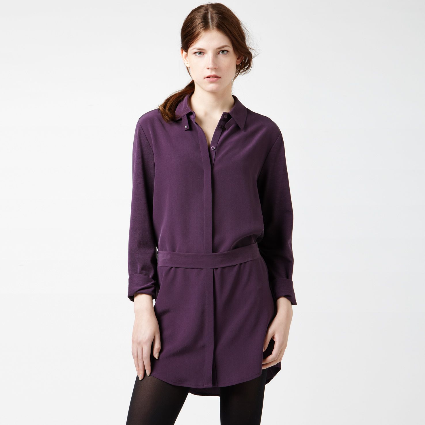 Lacoste Silk and cotton boatneck top Women