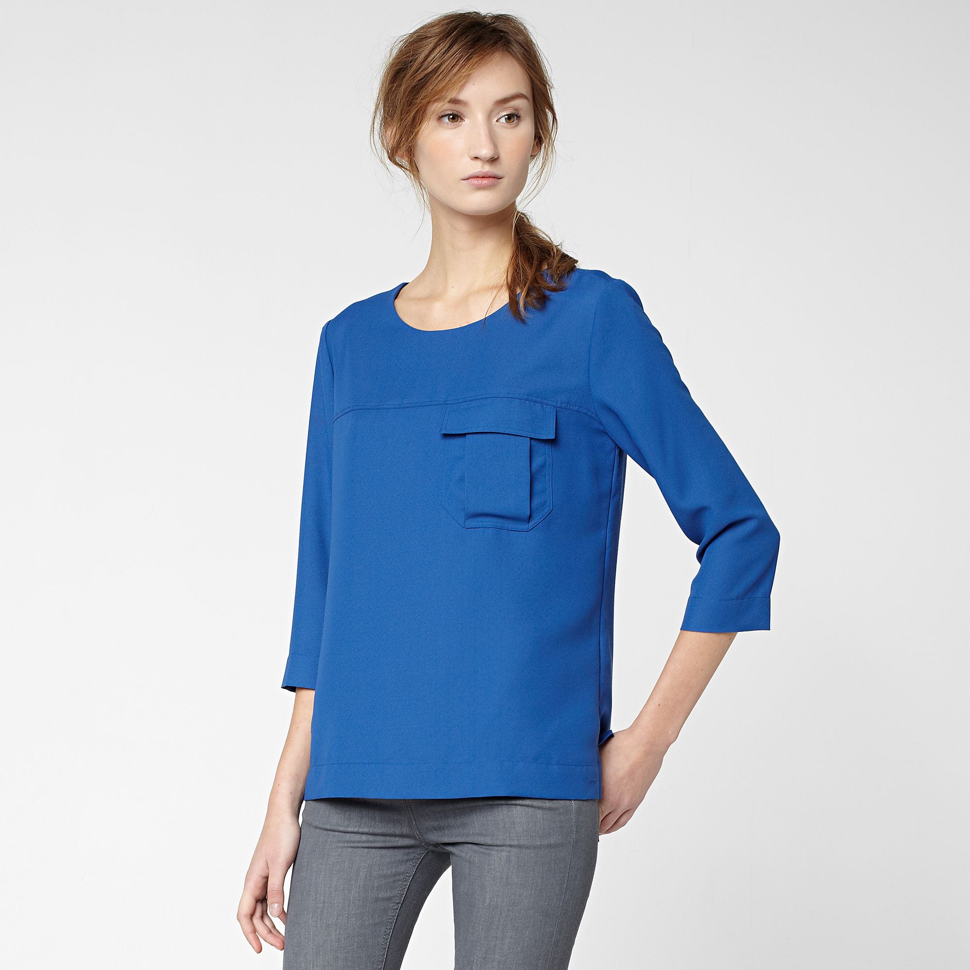 Lacoste 3/4 sleeve top with pocket Women