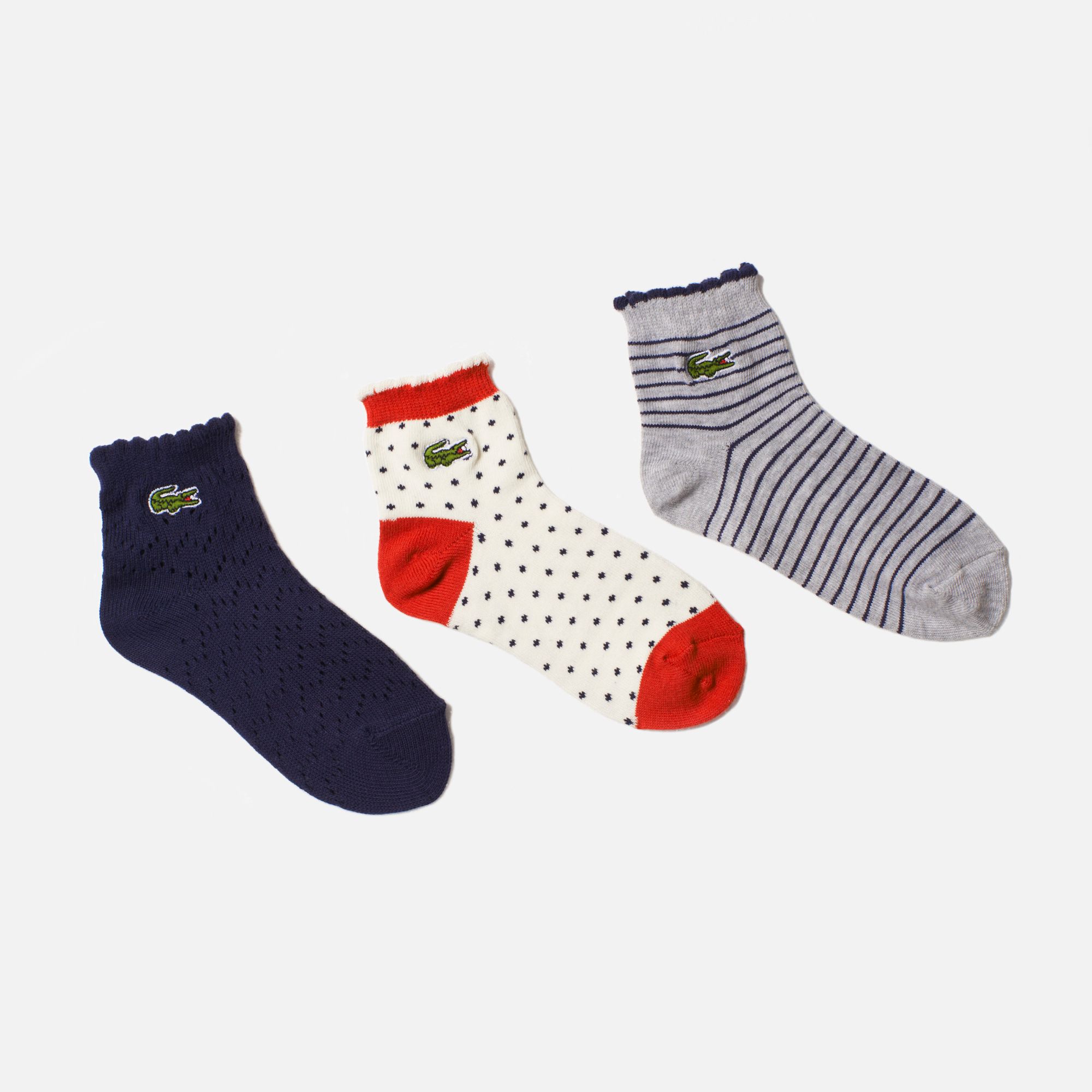 Lacoste Set of patterned short socks Children