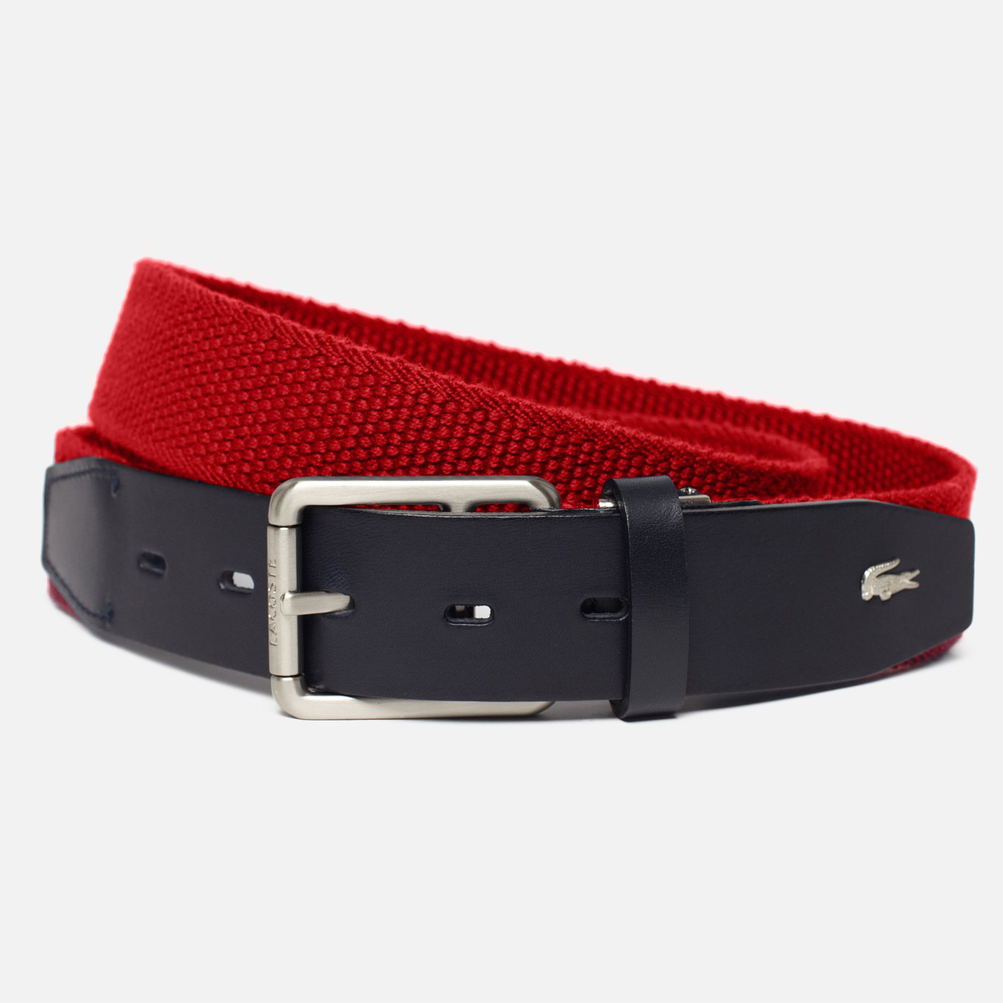 Elasticated cowhide leather belt