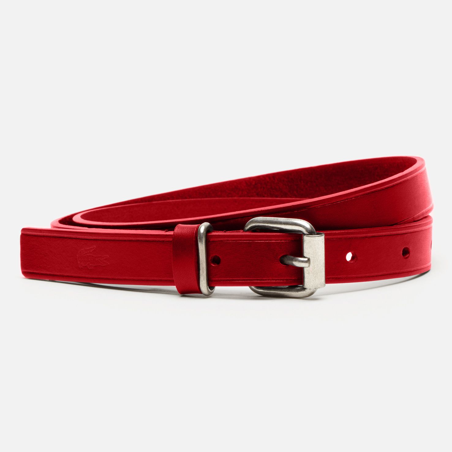 Lacoste Matte cowhide leather belt Women