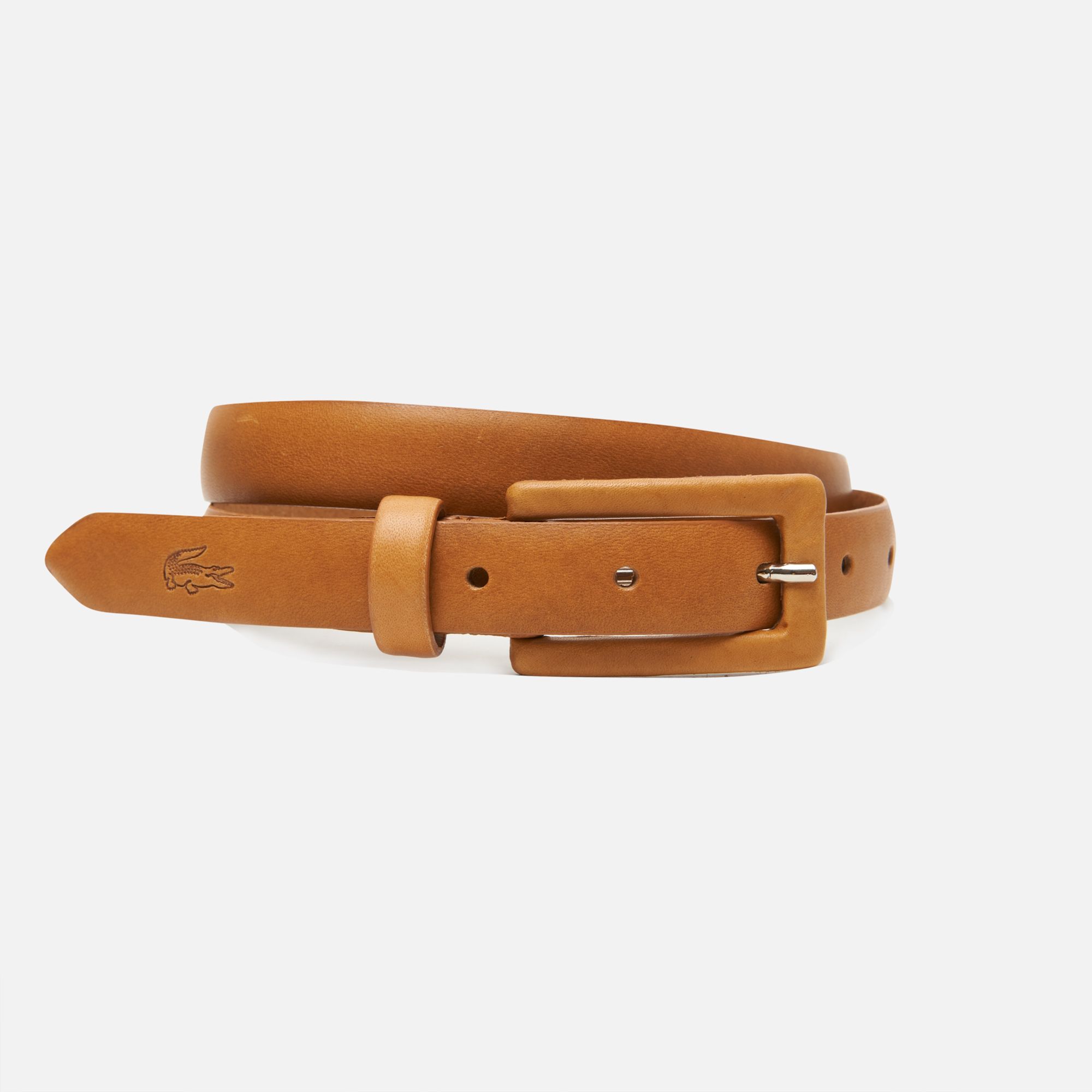 Lacoste Matte cowhide leather belt Women
