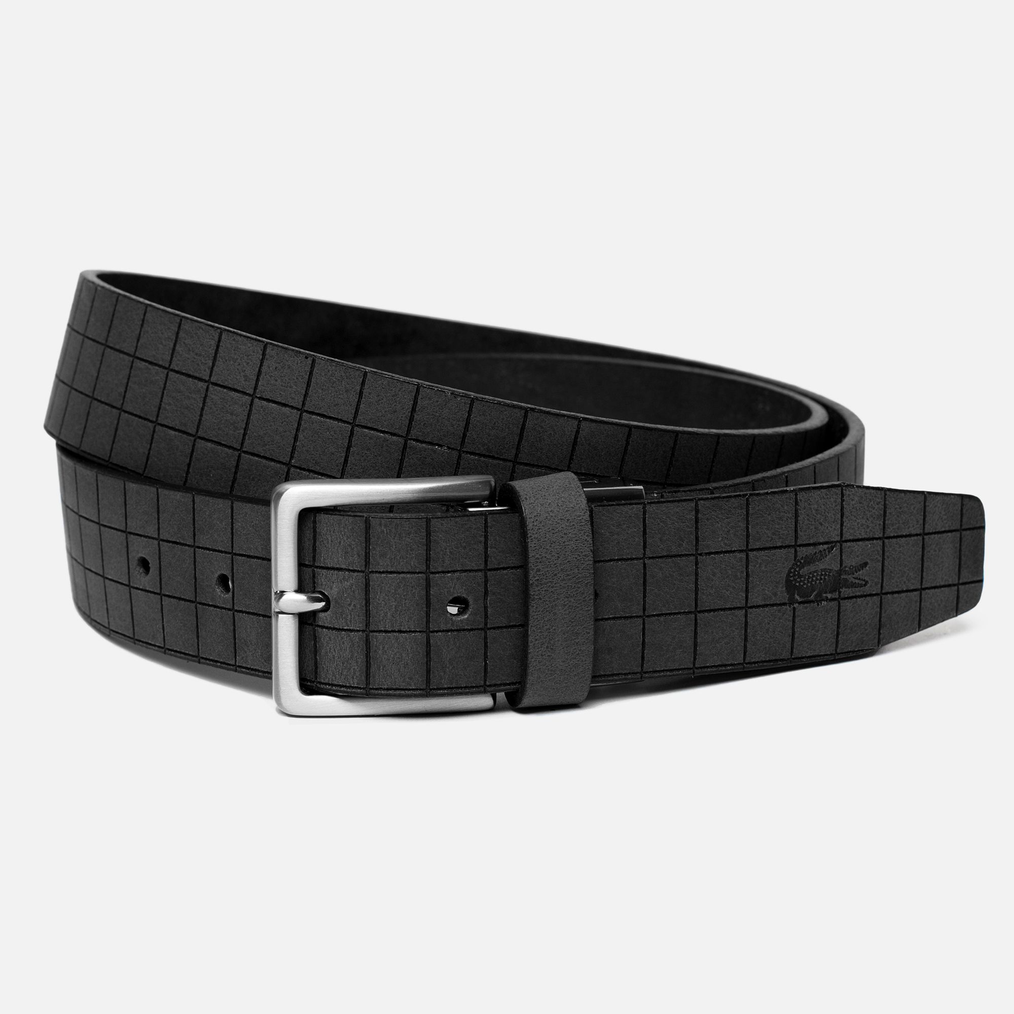 Lacoste Printed smooth cowhide leather belt Men