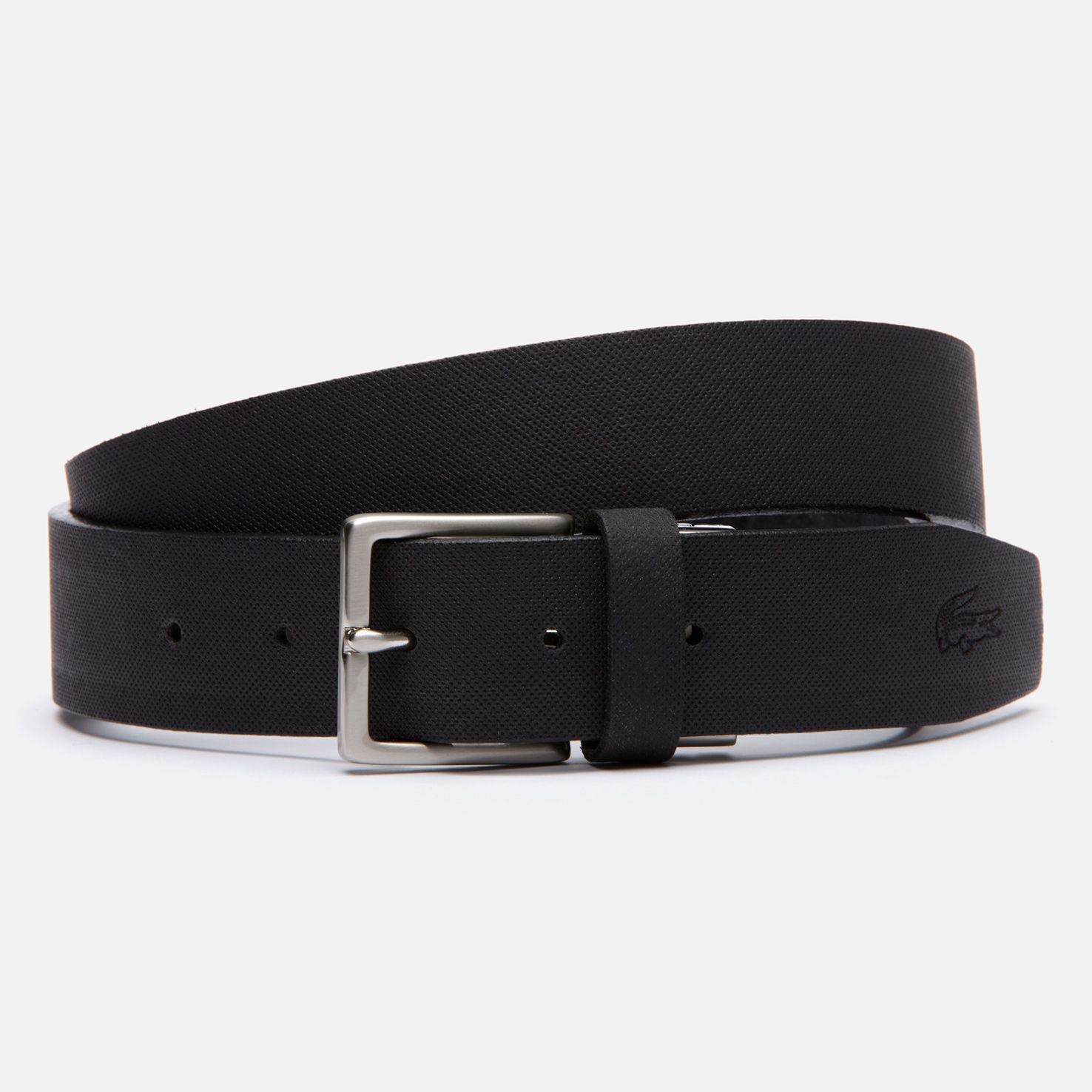 Lacoste Printed smooth cowhide leather belt Men