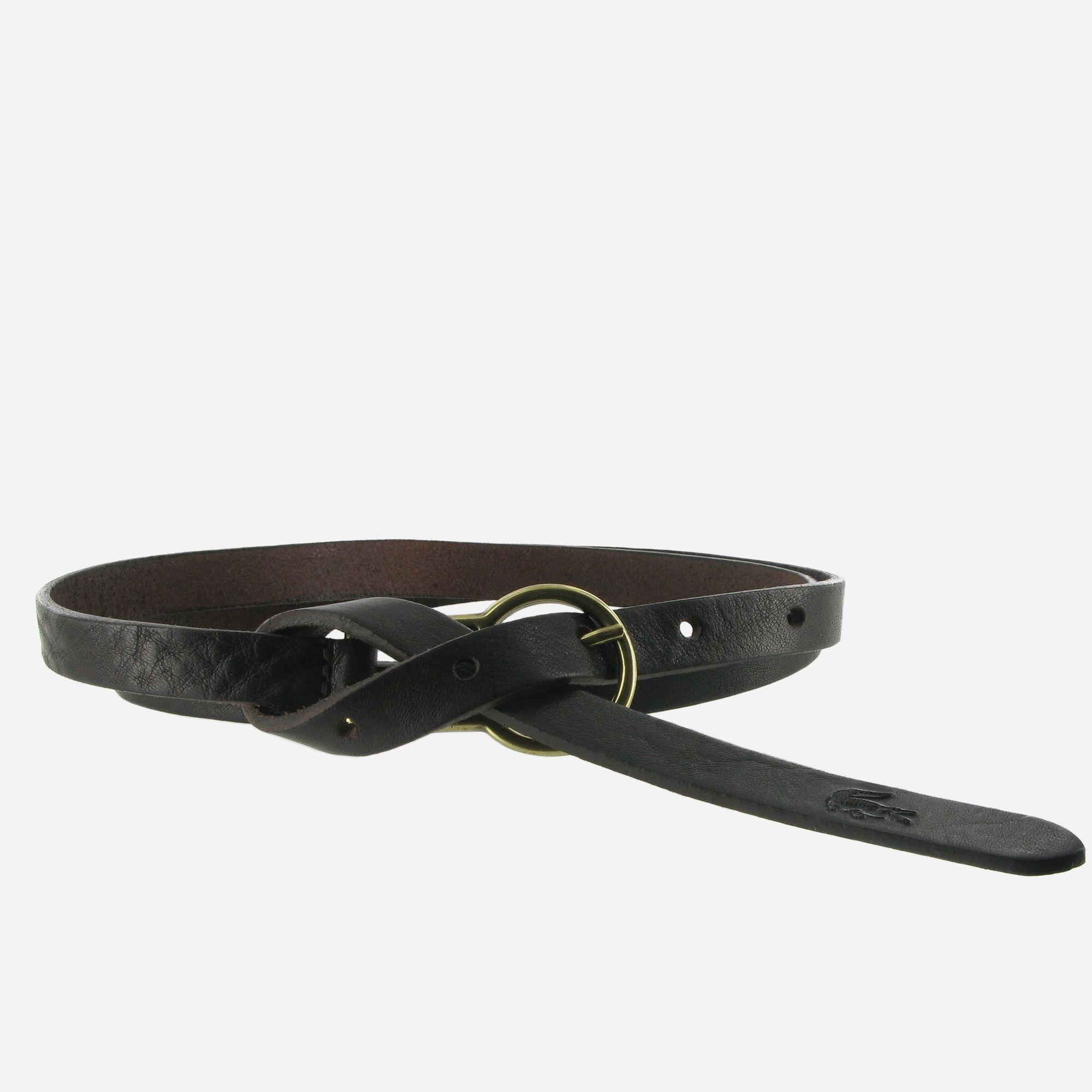 Lacoste Tanned cowhide leather belt Women