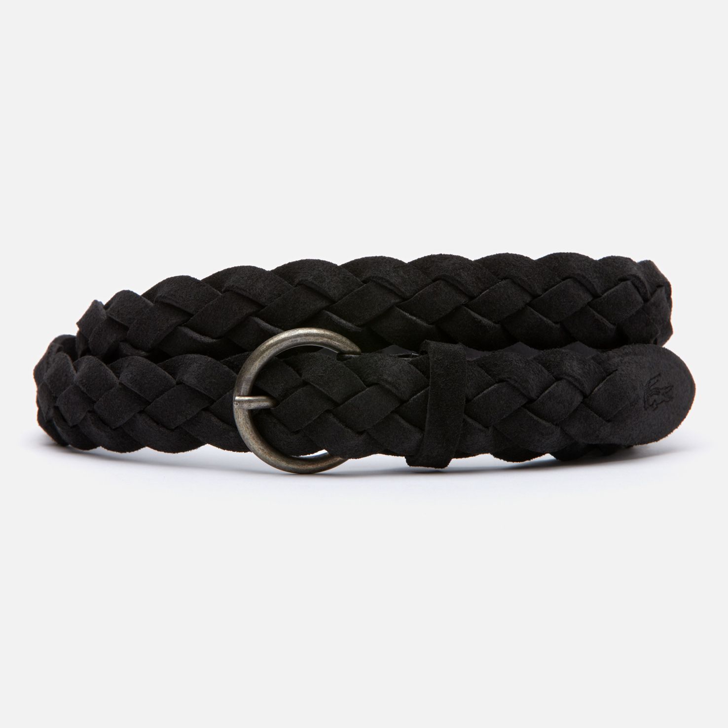 Lacoste Live suede-look braided cowhide leather belt Women