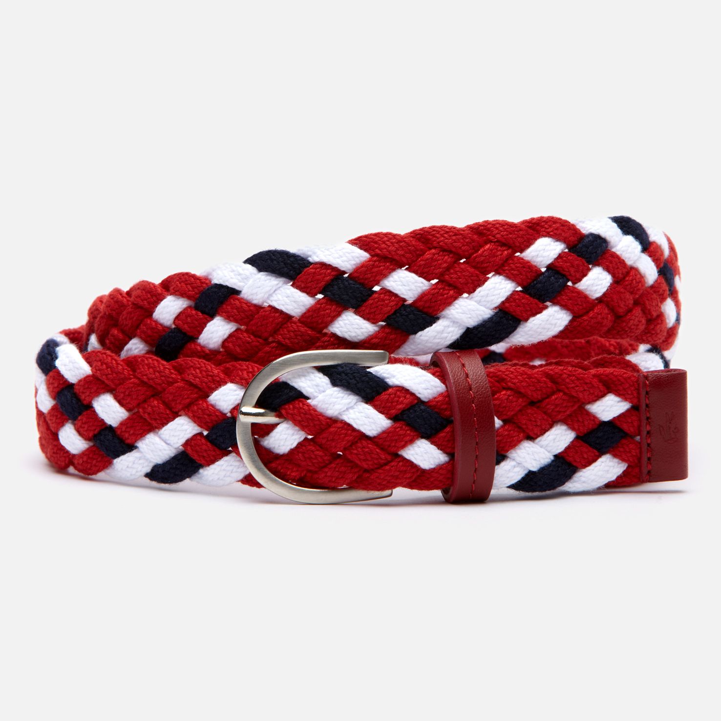 Live calfskin braided belt
