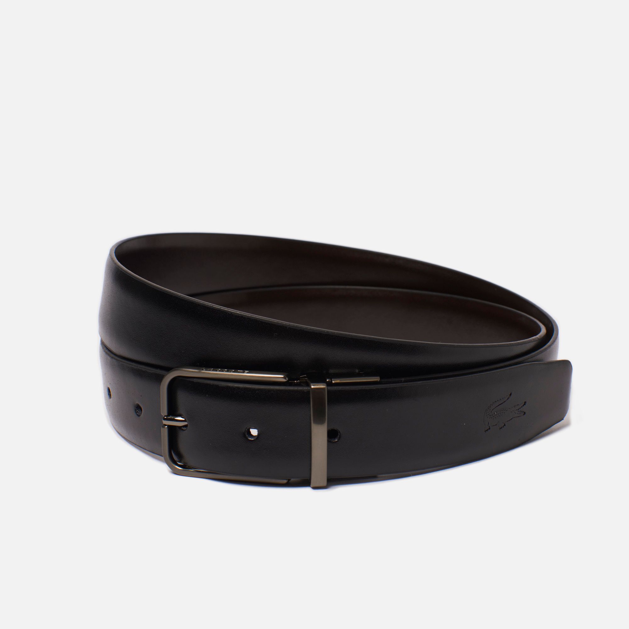 Lacoste Reversible smooth cowhide leather belt Men
