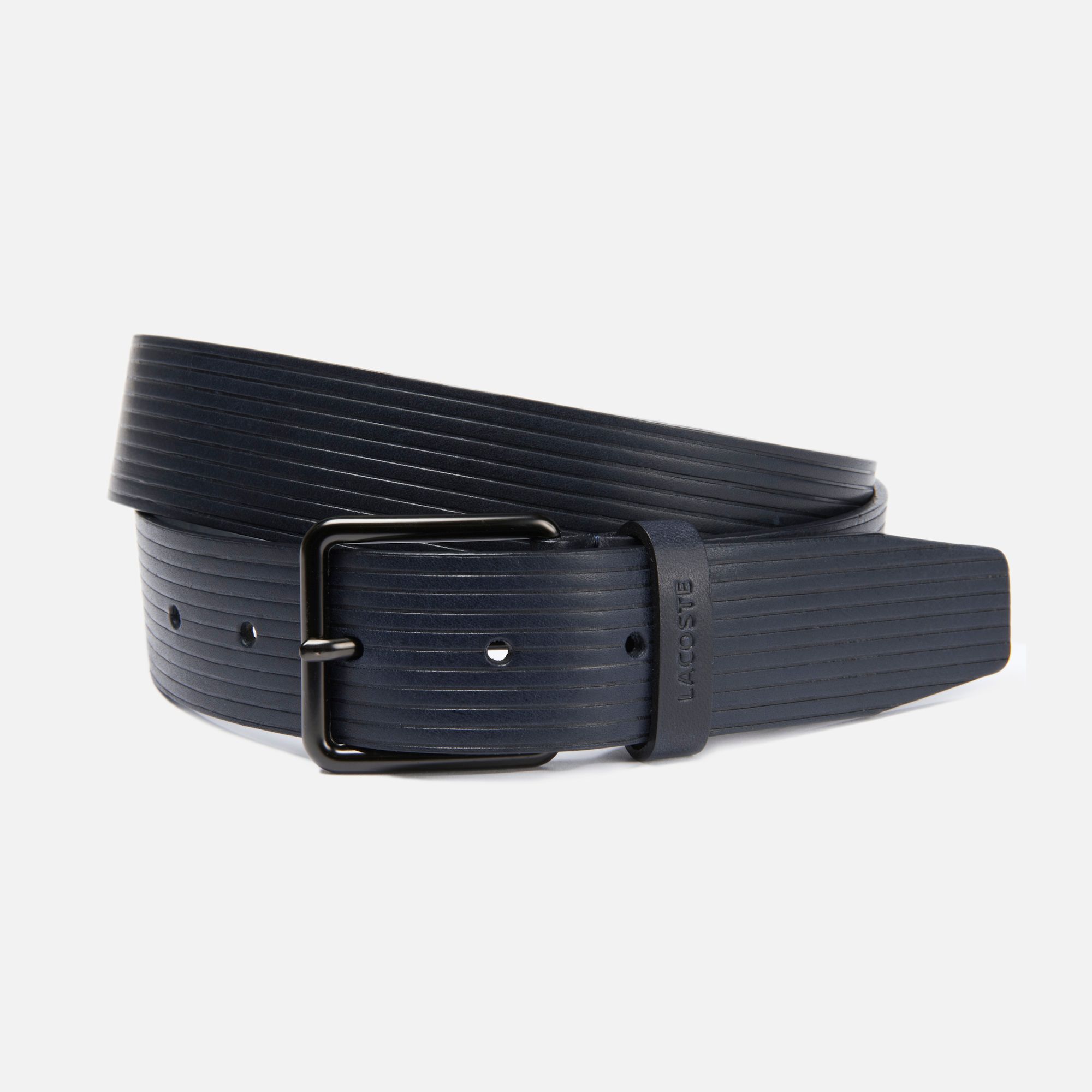 Lacoste Matte cowhide leather belt Men