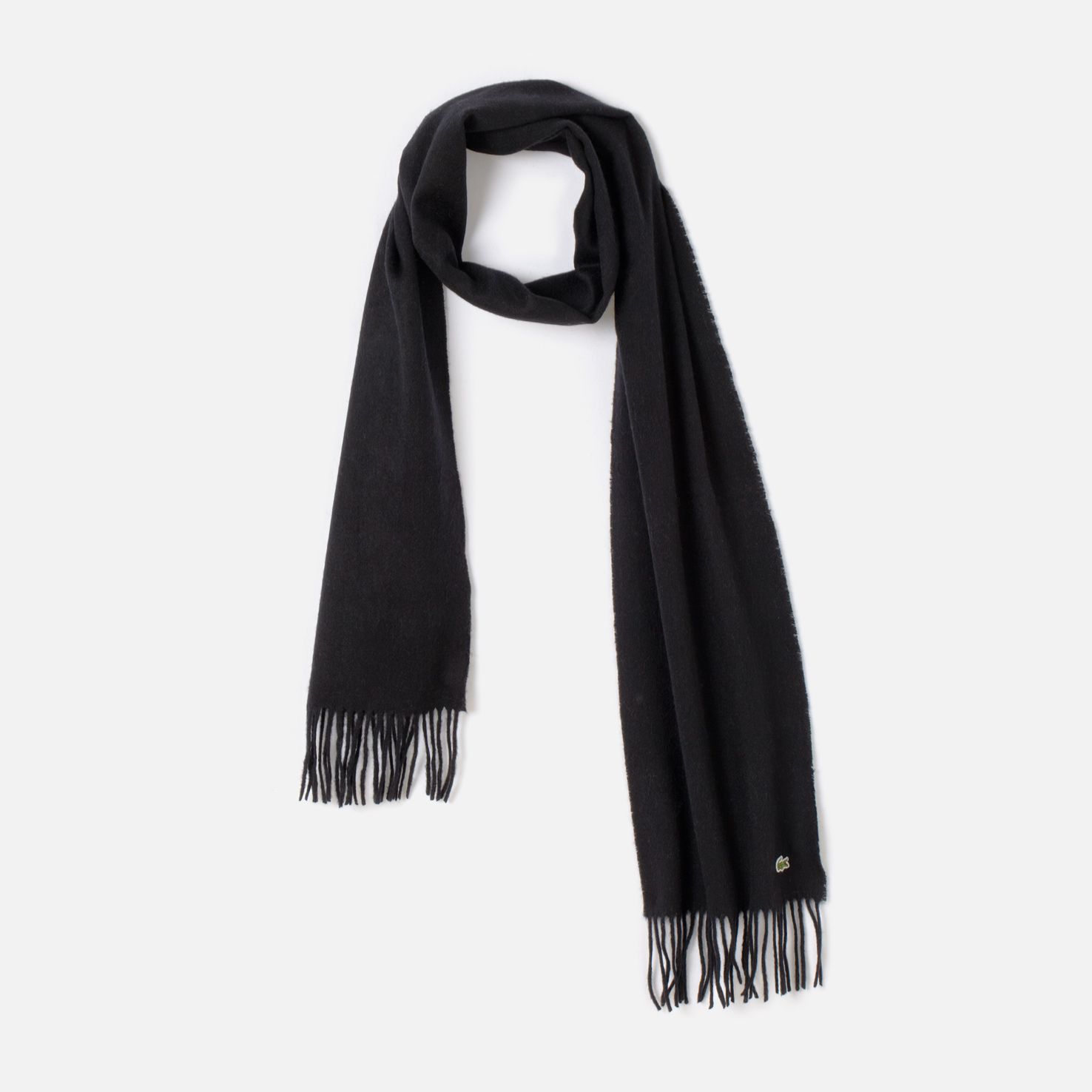 Lacoste Wool and cashmere fringed scarf Men