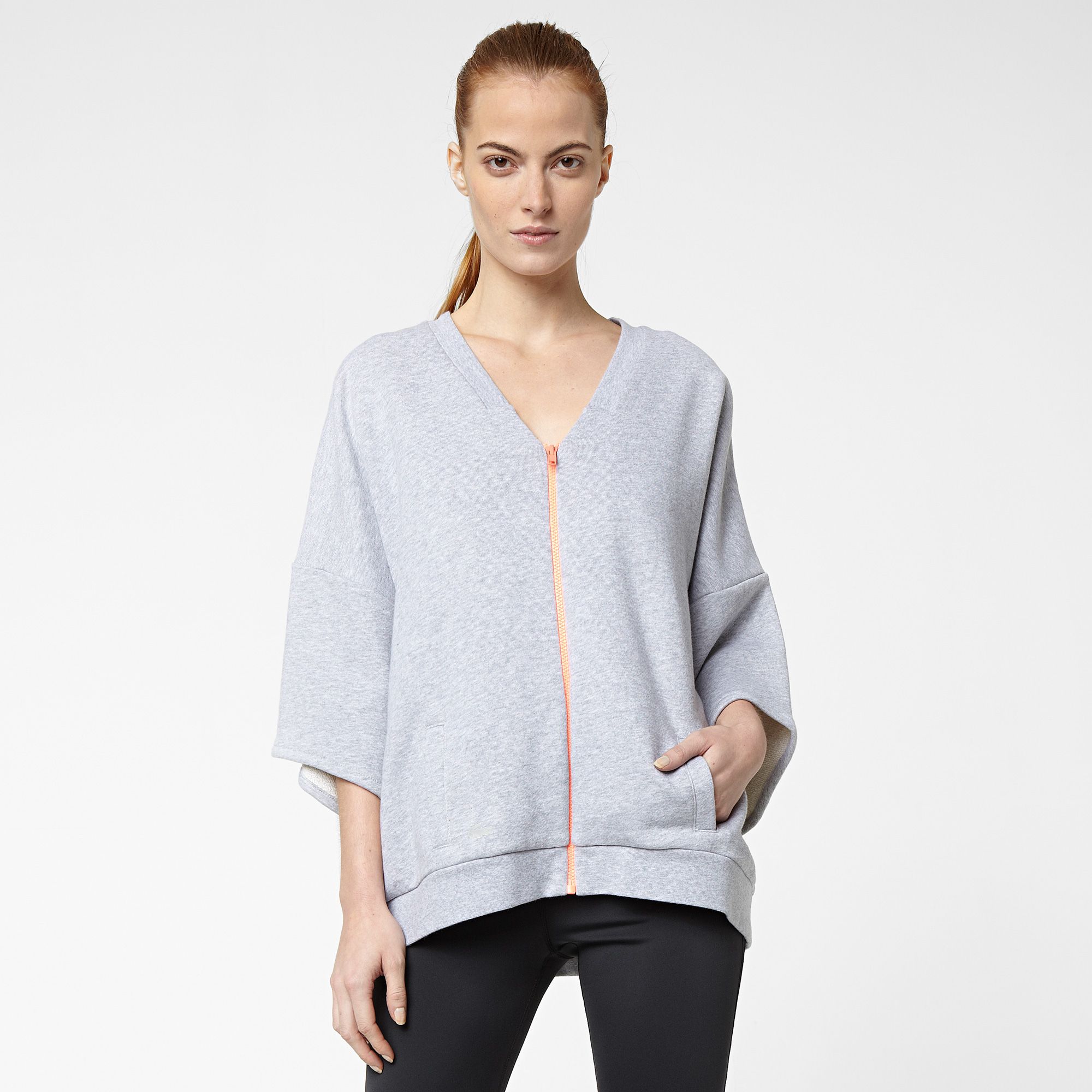 Lacoste Active 3/4 sleeve zipped sweatshirt Women