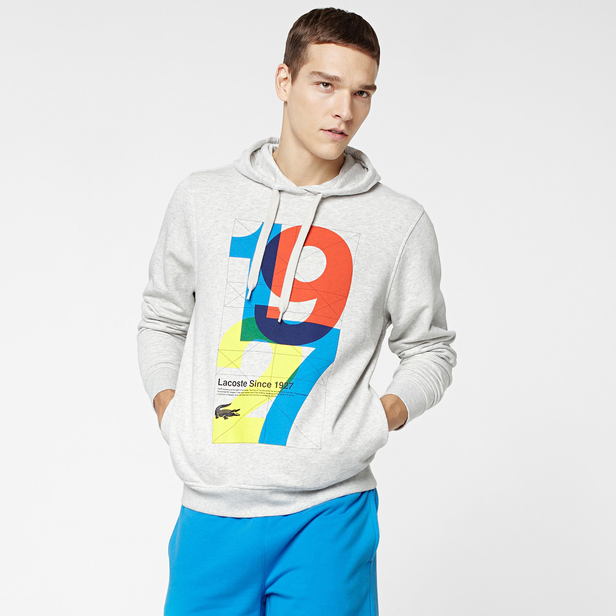 Lacoste Casual Sport hooded printed sweatshirt Men