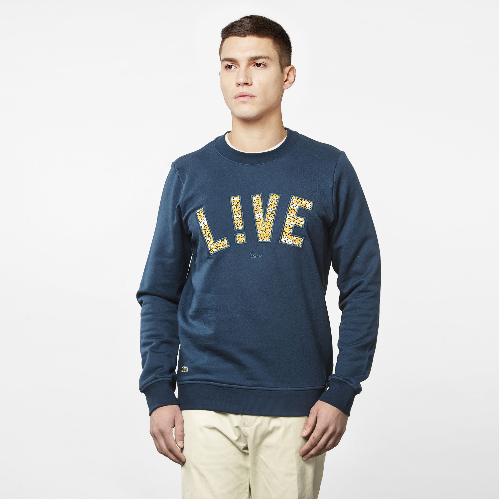  Printed Lacoste Live Ultra slim fit sweatshirt Men