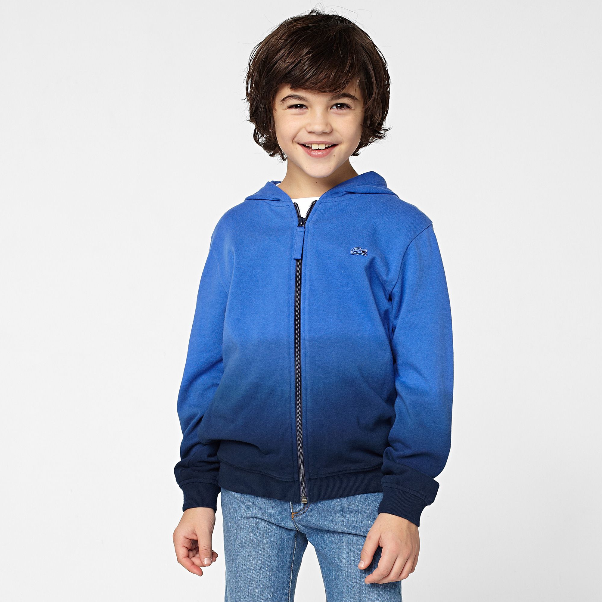 Lacoste Hooded graduated effect sweatshirt Boy