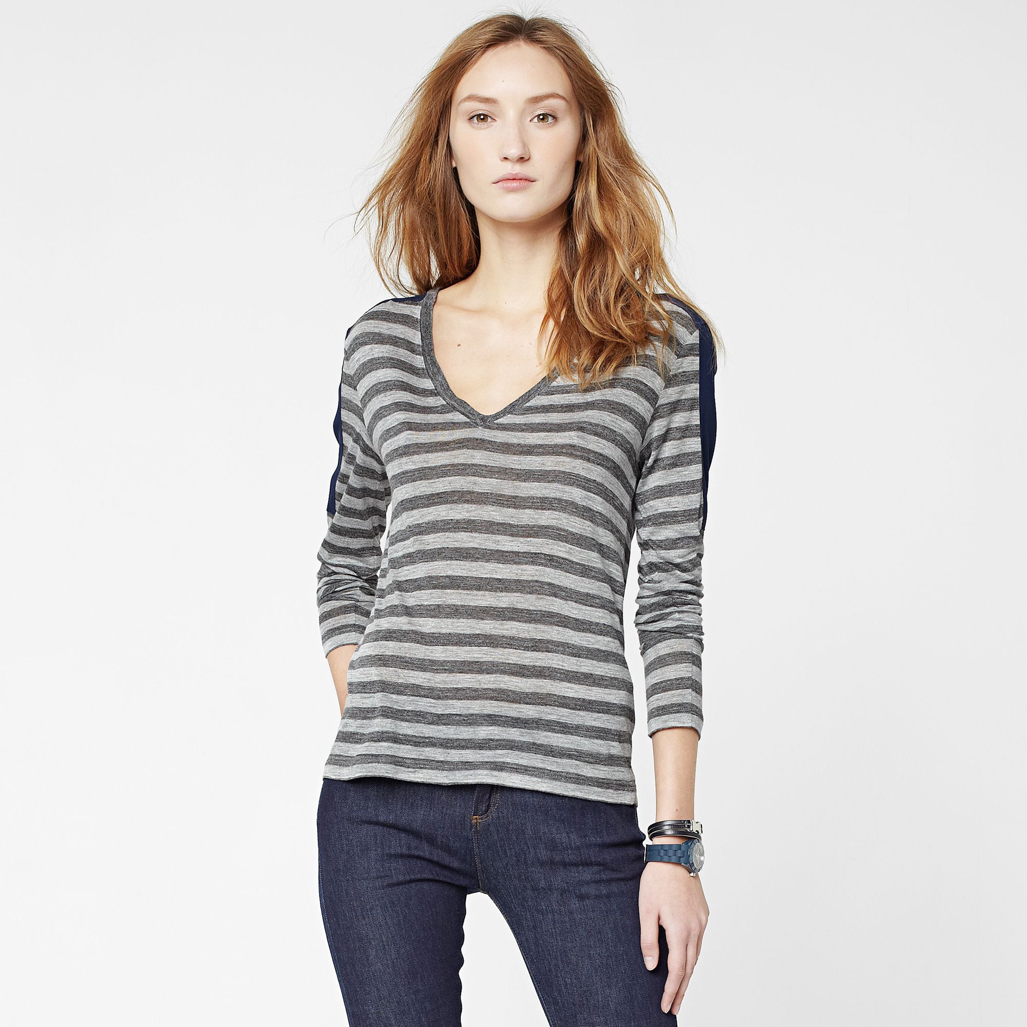 Lacoste Striped tee-shirt with silk Women