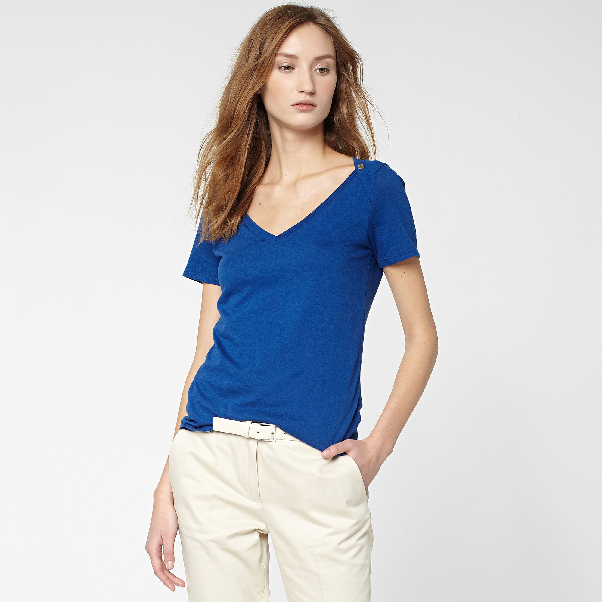 Lacoste V-neck tee shirt Women
