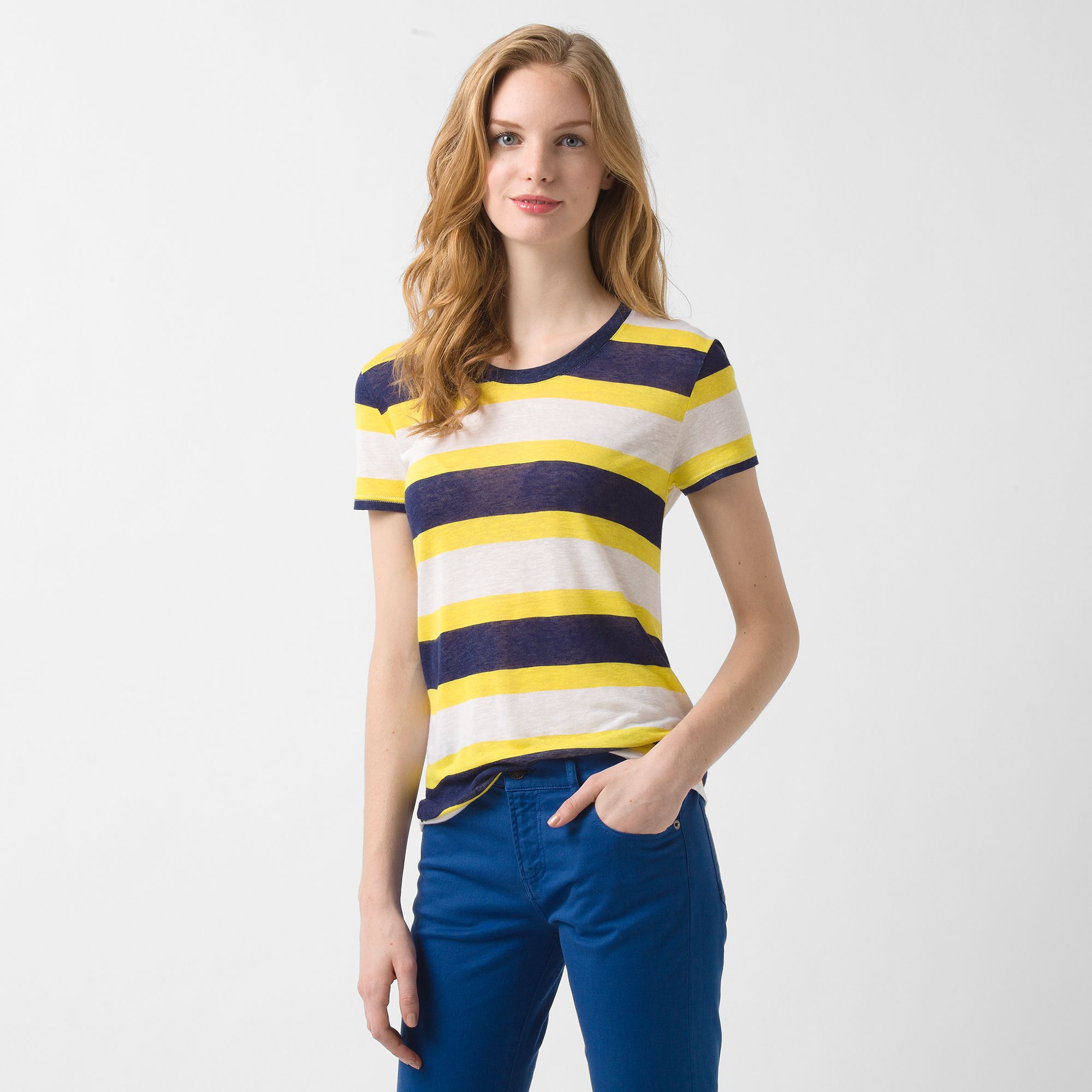 Lacoste Striped tee-shirt with linen Women