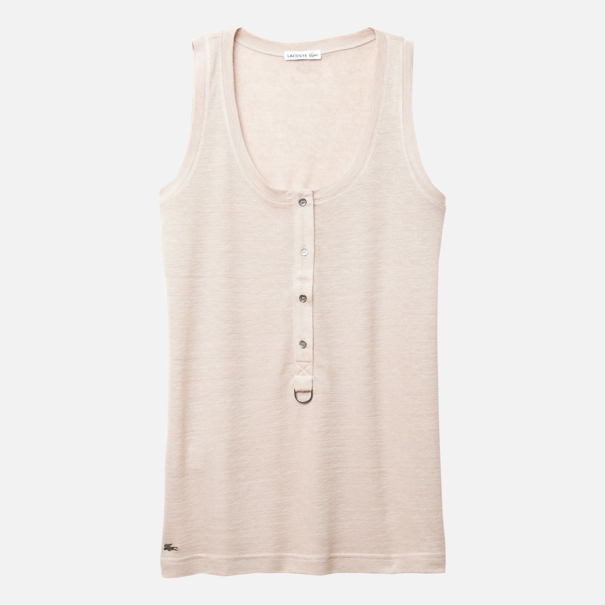 Lacoste Plain buttoned tank top Women