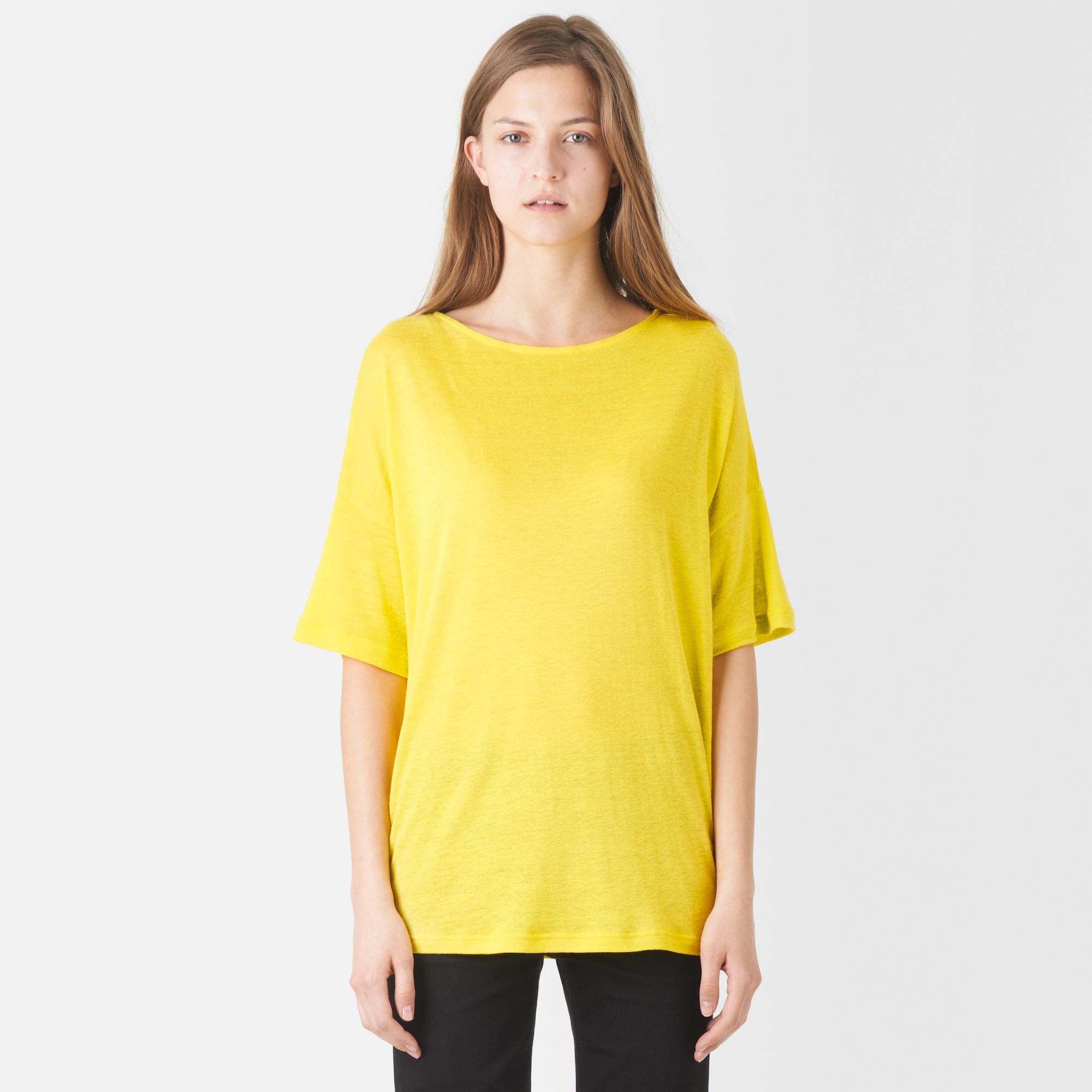 Lacoste Full boat neck tee-shirt with linen Women