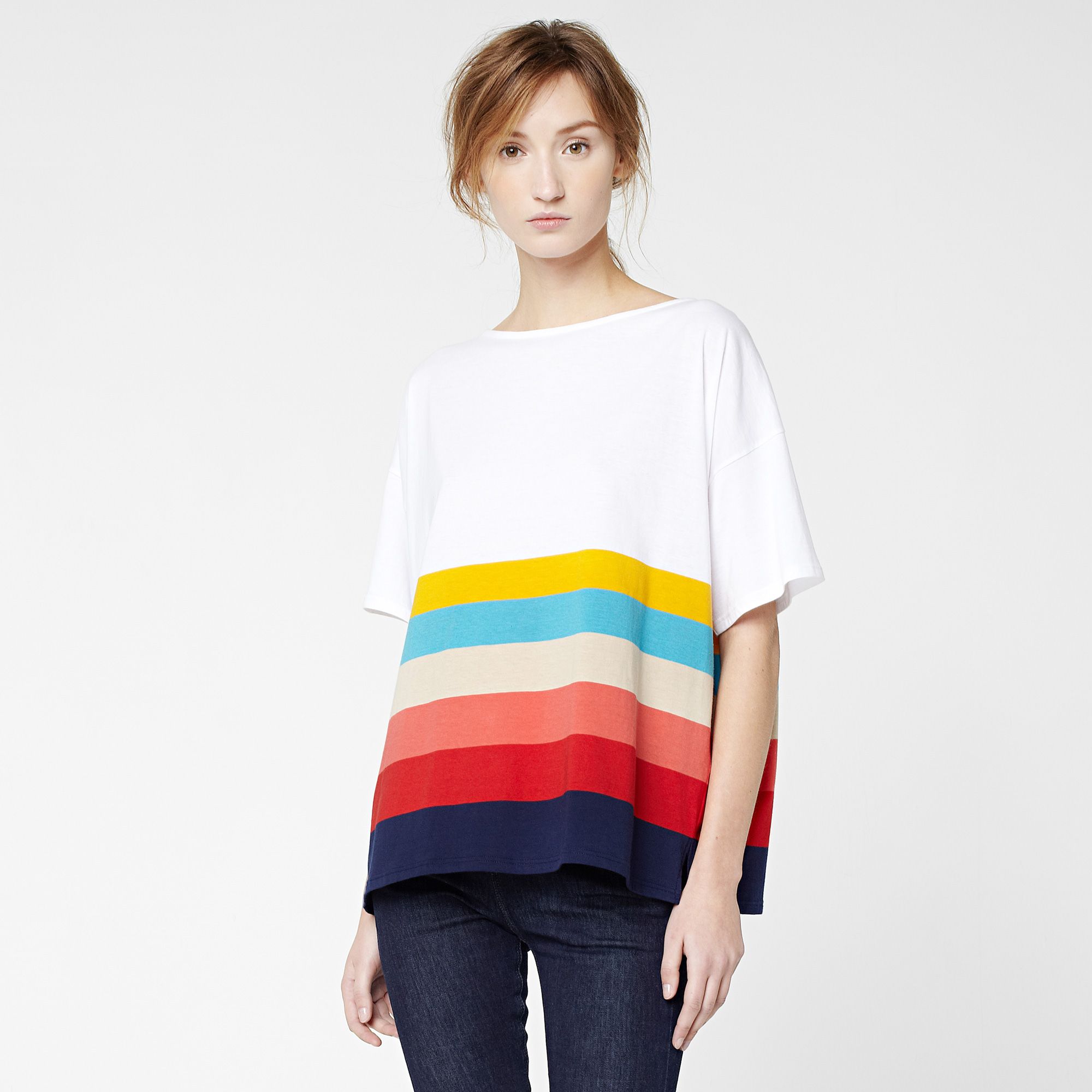Lacoste Tee-shirt with multi-coloured stripes Women