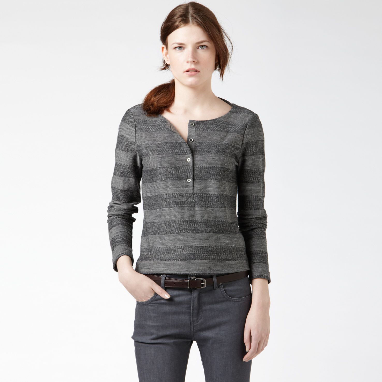 Lacoste Wool and cotton striped tunic Women